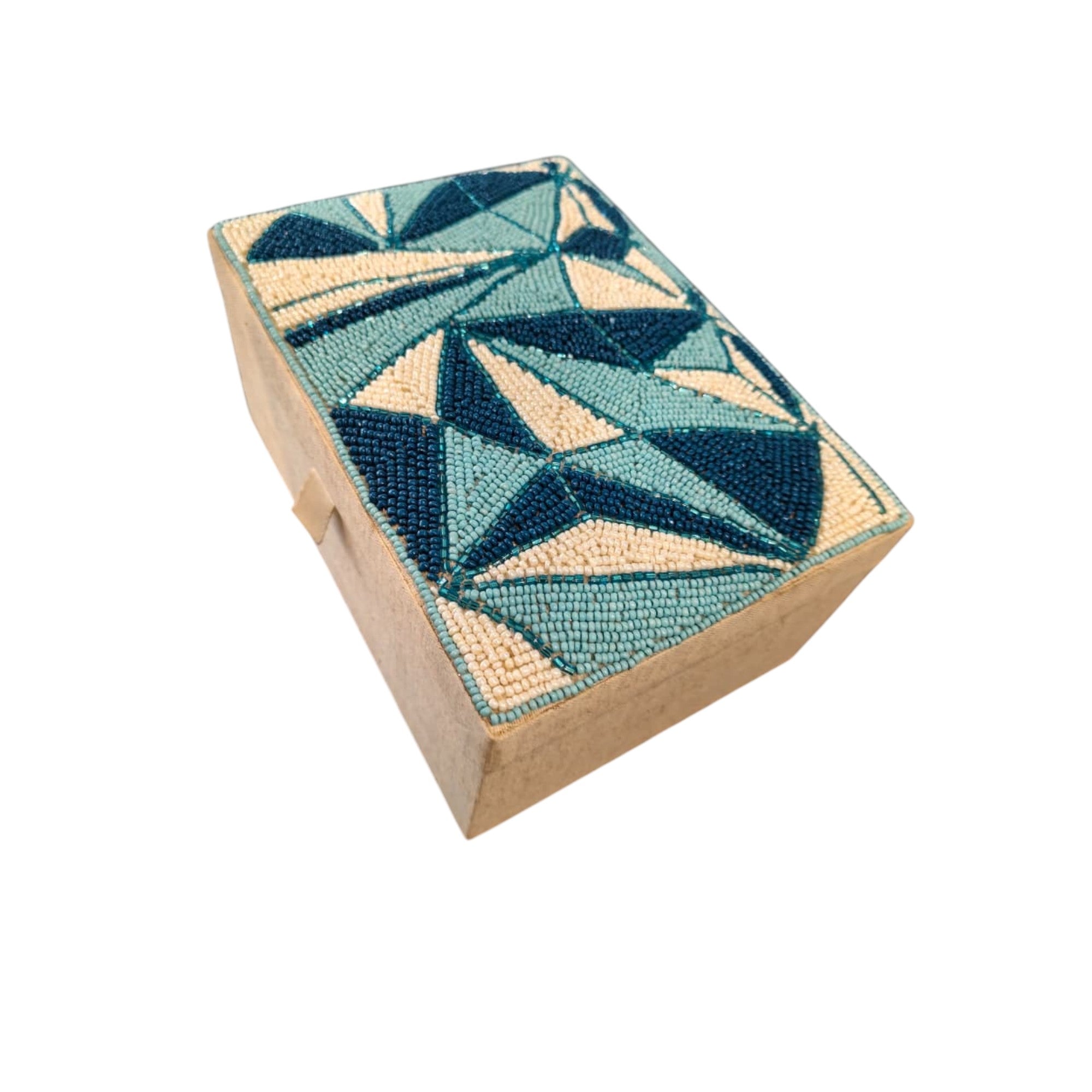 Handcrafted Beaded Square Jewellery Box