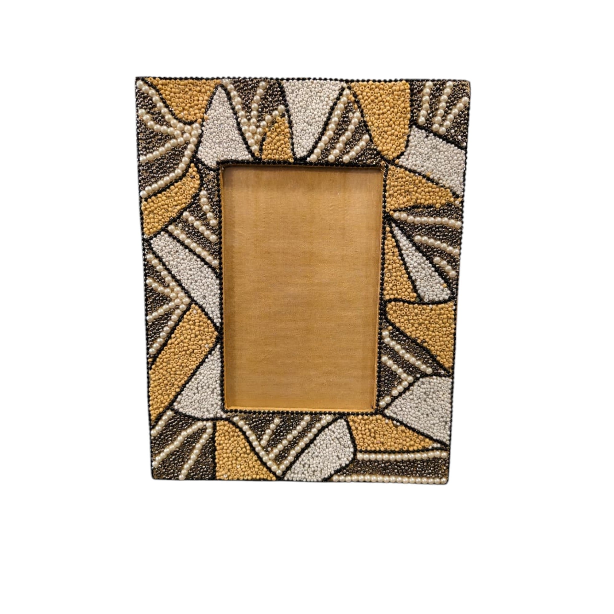 Artisan Hand-Beaded Photo Frame (5" x 7")