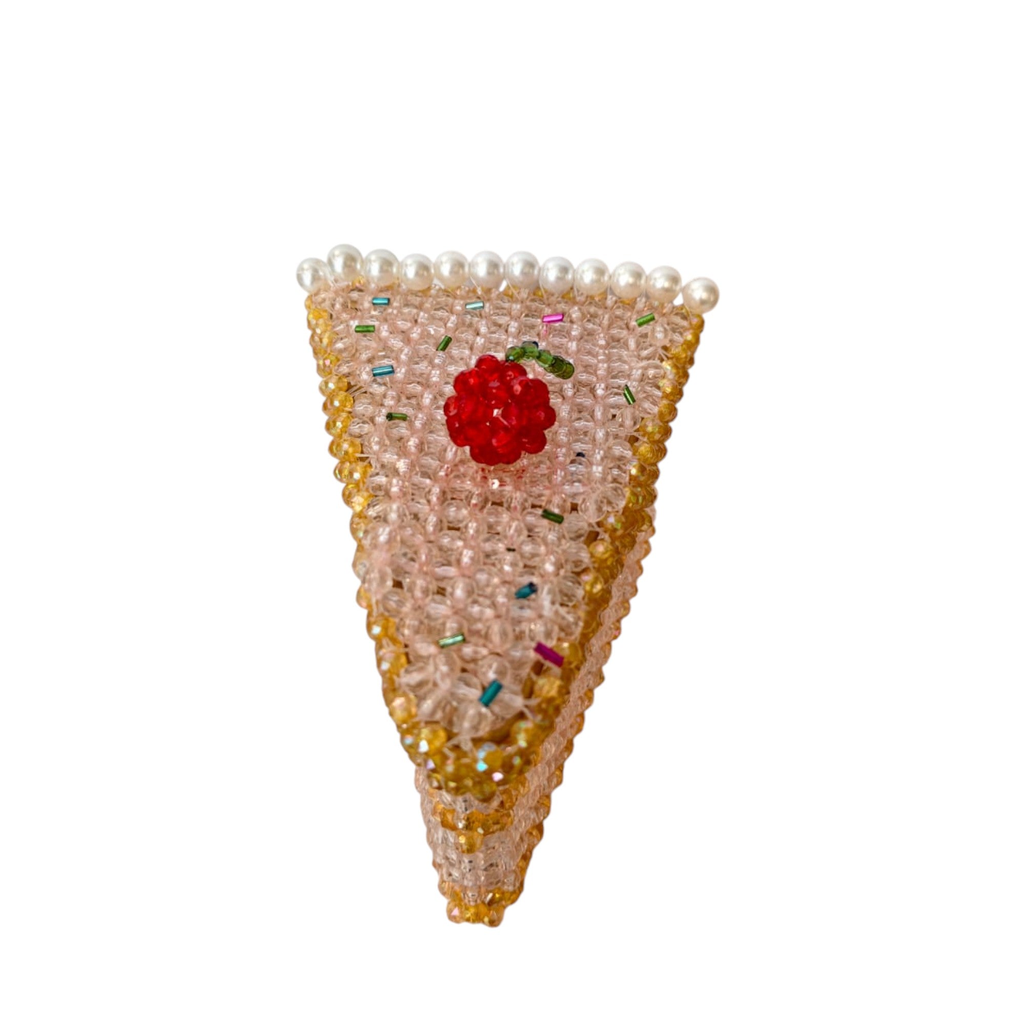 Handcrafted Beaded Jewellery Box with Pearl & Floral