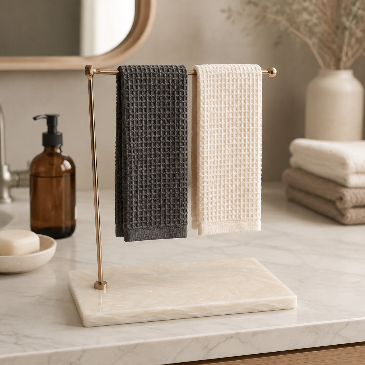 Premium Luxury Resin Base Hand Towel Stand