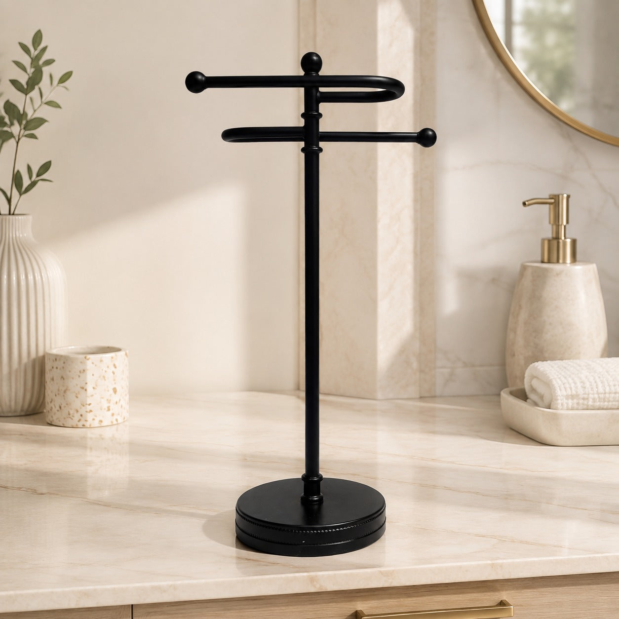 Premium Black  Hand Towel Stand