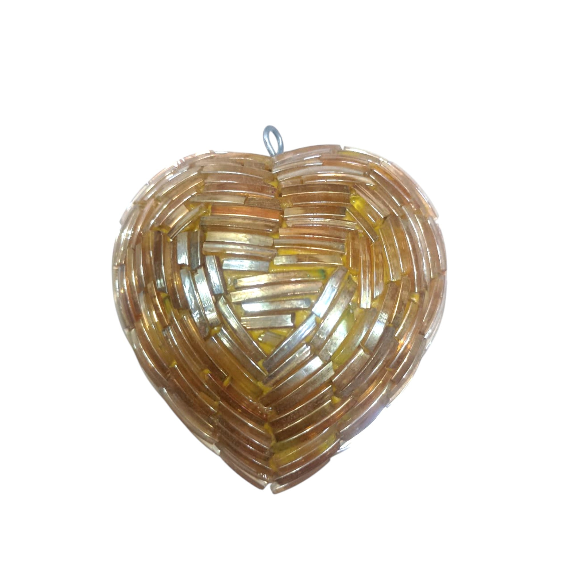 Set of 2 Glass Star Shaped and Heart Shaped Christmas Tree Ornament