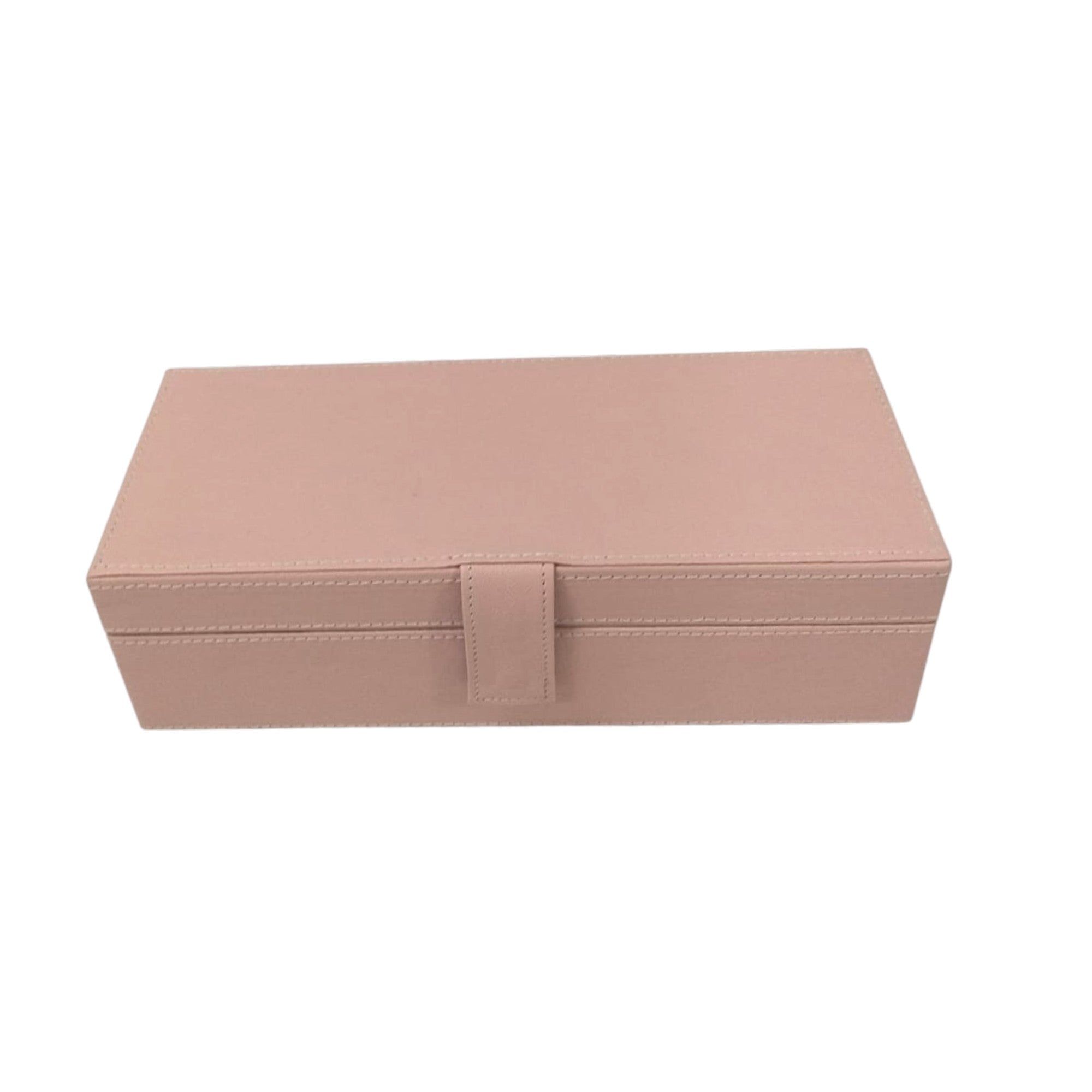 High-Quality Pink PU Watch Box with Four Compartments