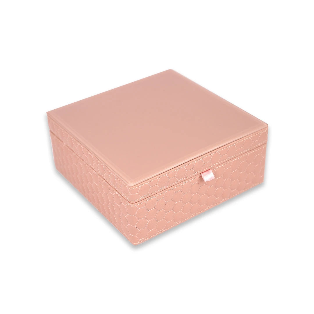 Glass & Leatherette Storage Box