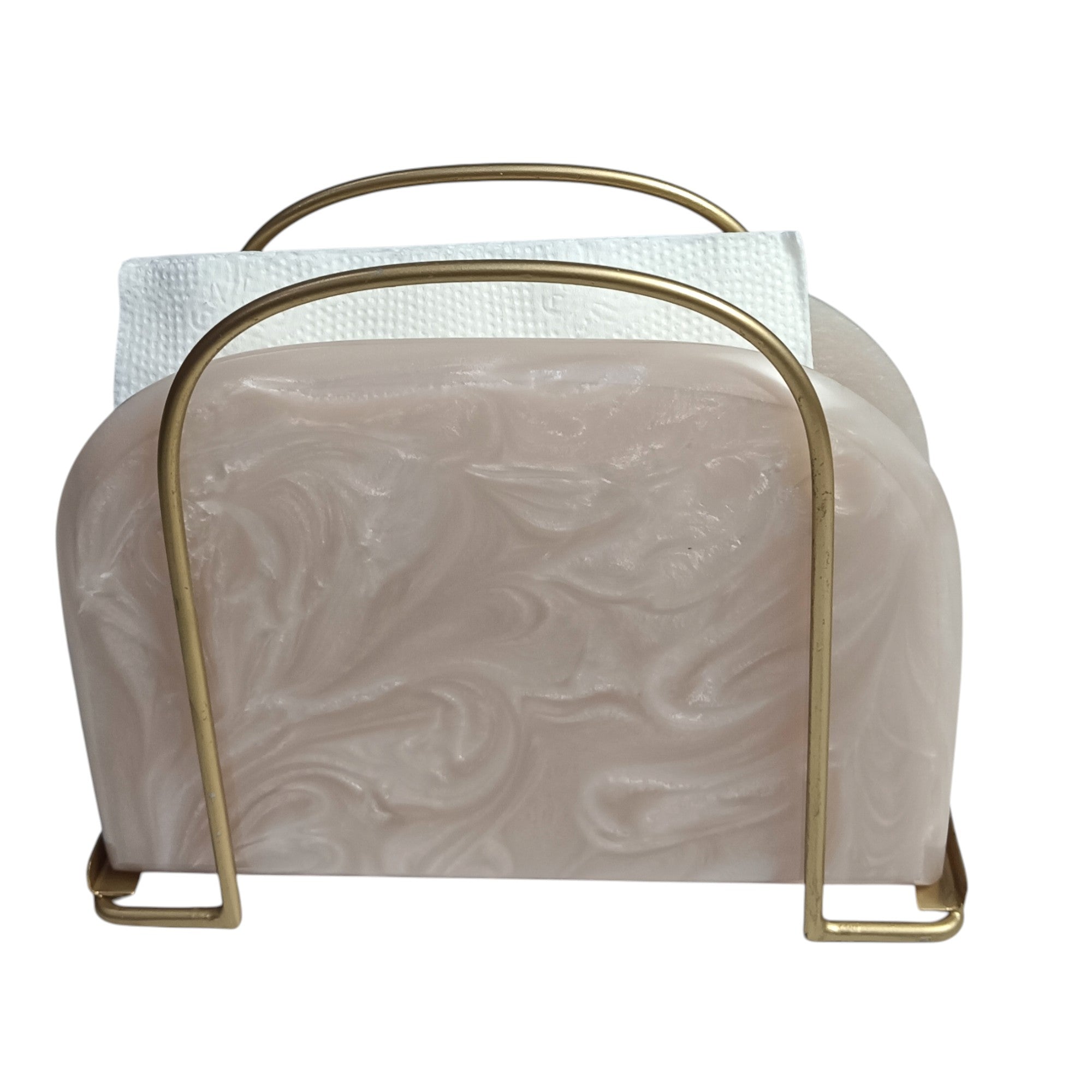 Premium Beige D-Shape Tissue Holder