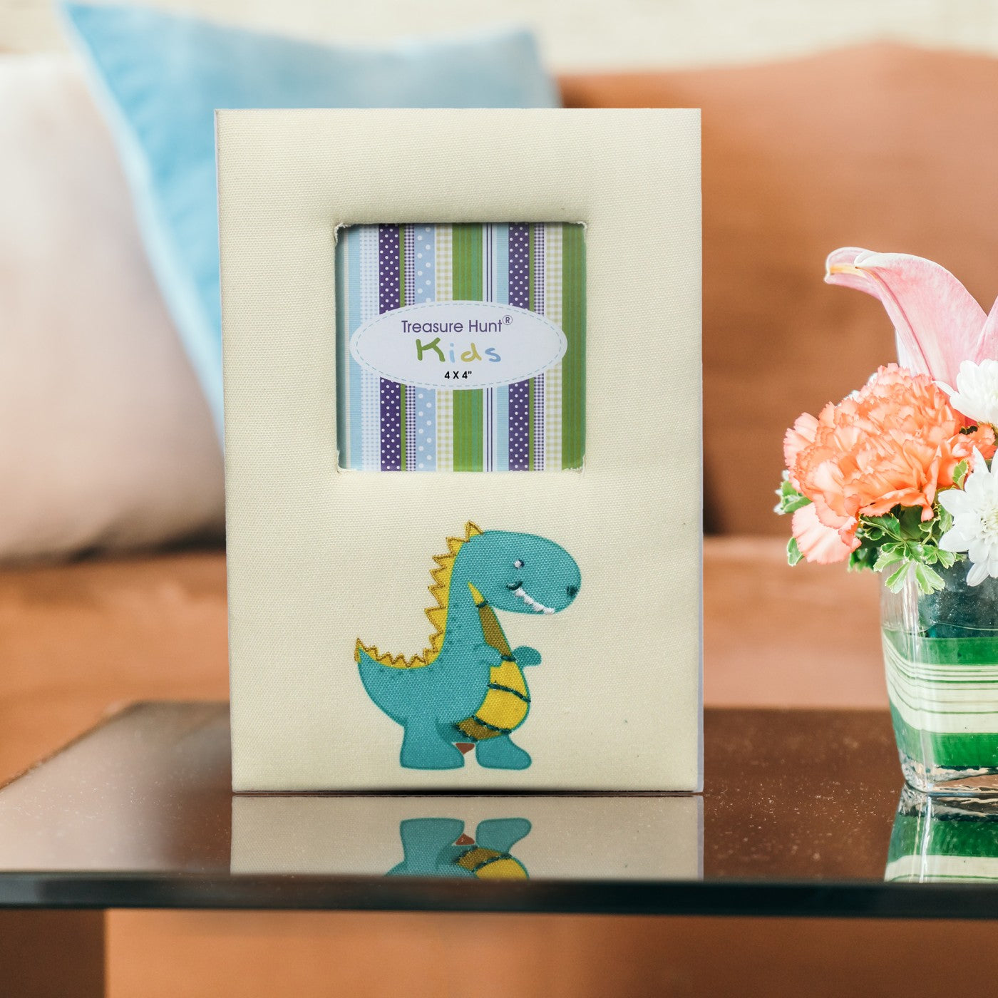 Embroidered Dinosaur Picture Frame