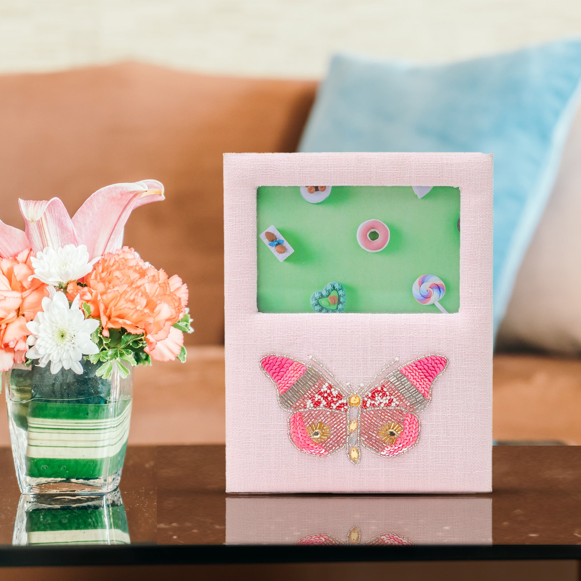 Multicolored Butterfly Embroidered Photo-Frame for Kids