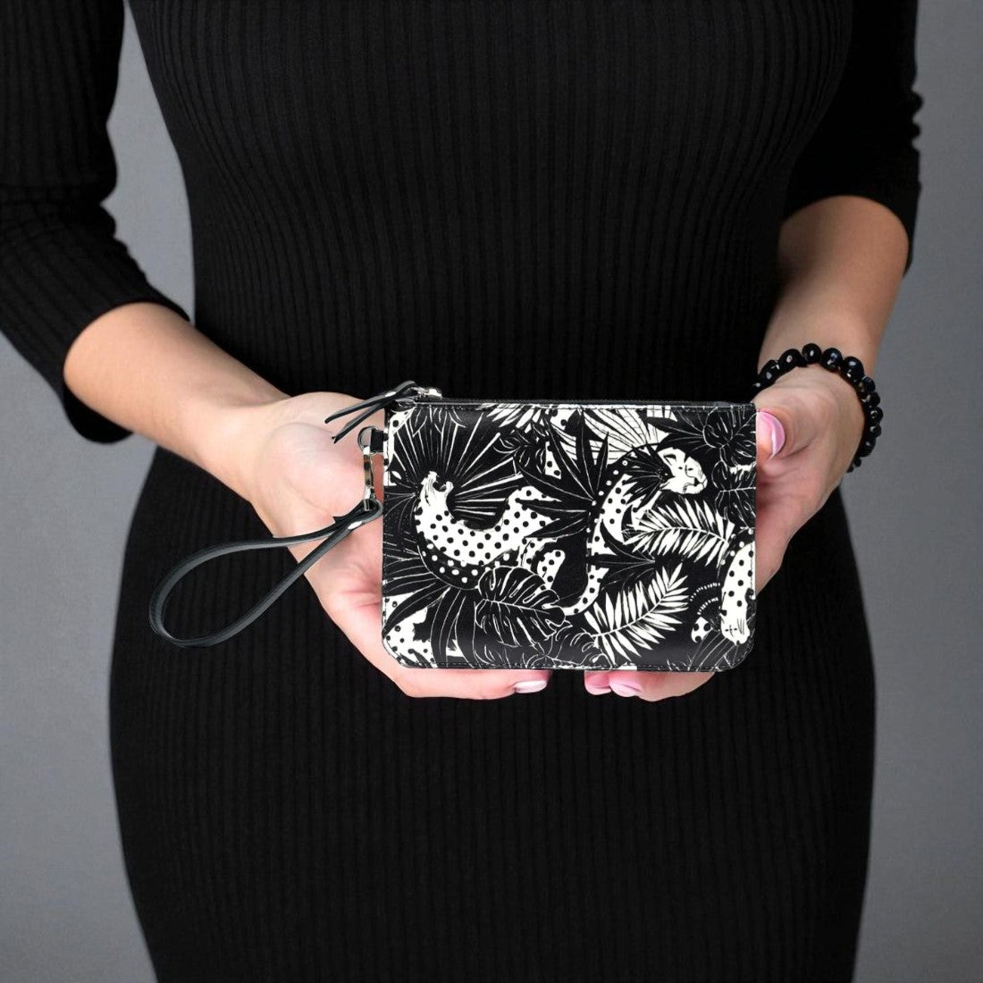 Cheetah Charm Zipper Pouch