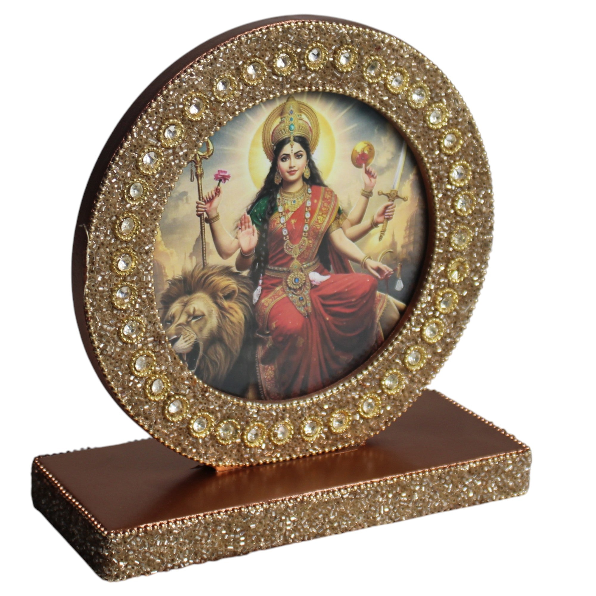 Sherawali Mata Tabletop Photo Frame for Blessings
