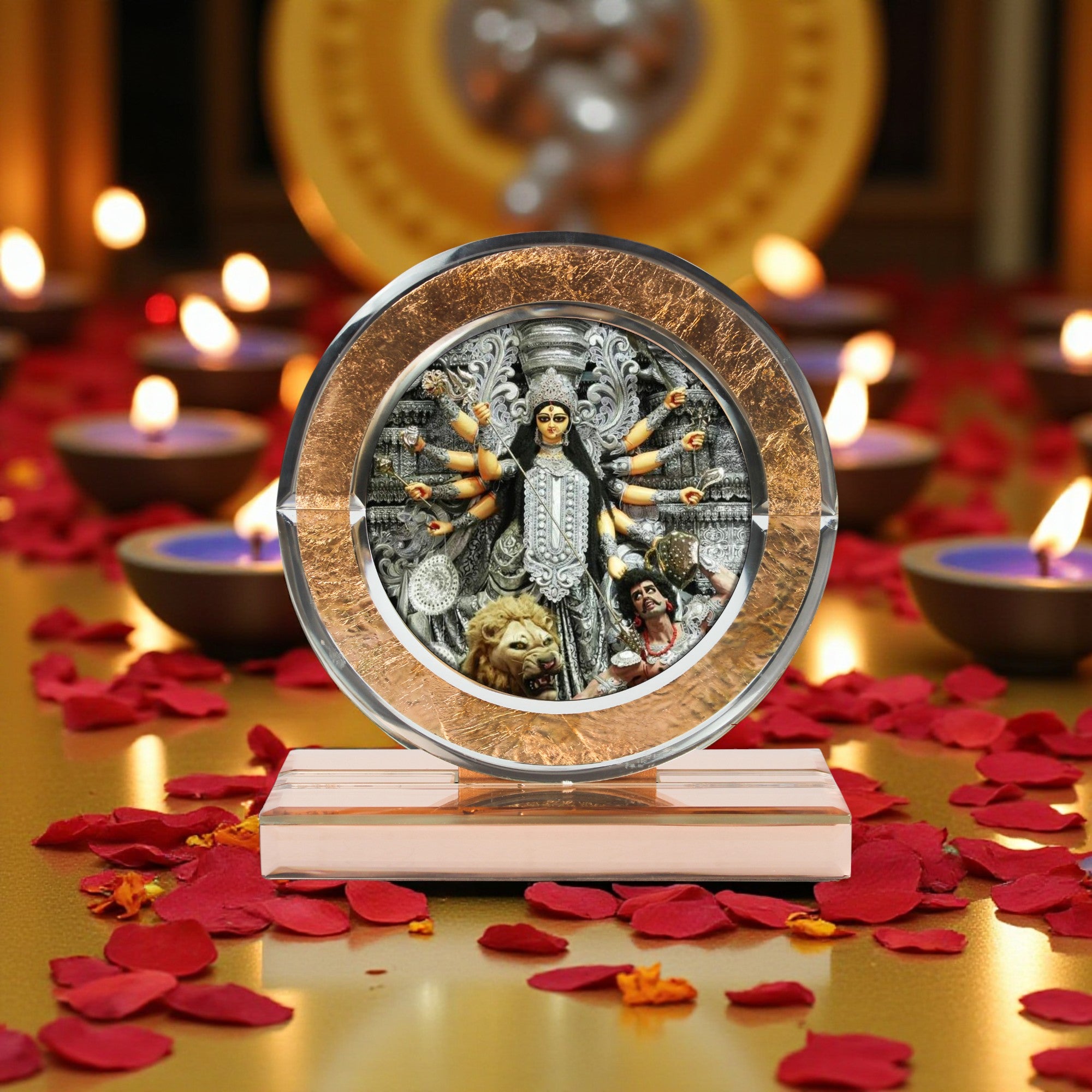 Mahishasur Mardini Durga Mata Photo Frame for Blessings