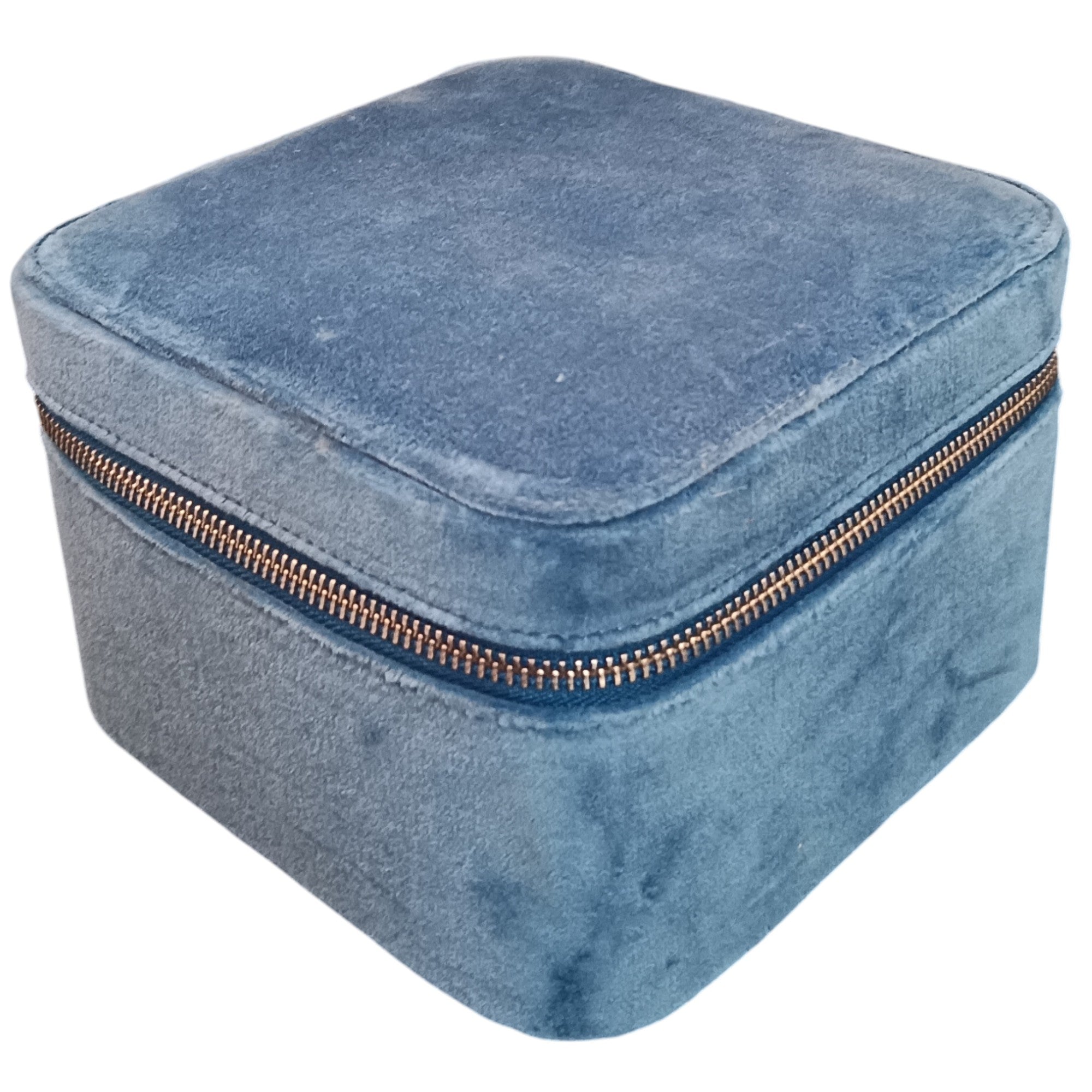 Blue Velvet Jewellery Box