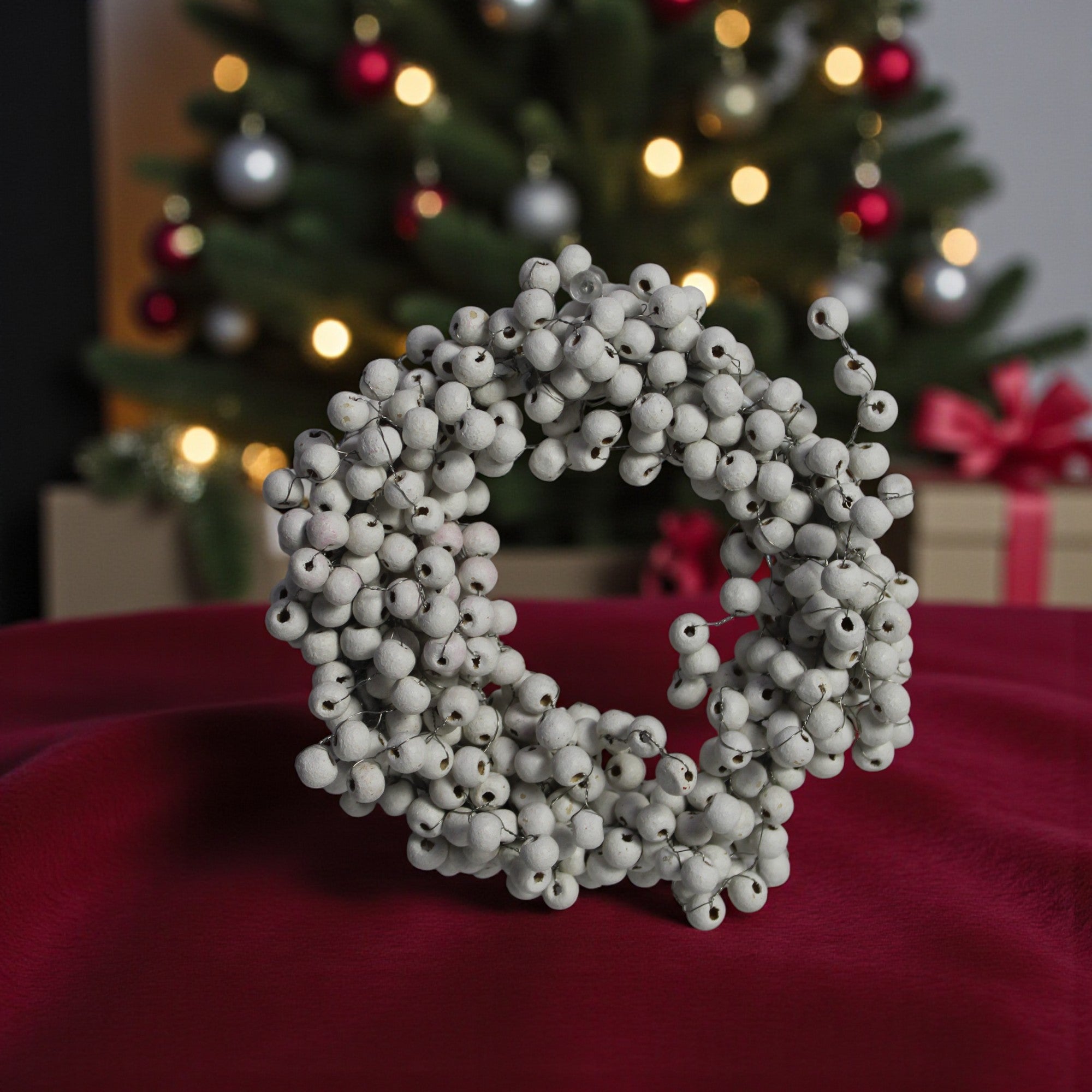  Set of 2 Wreath Ornaments for Christmas Tree Decoration 