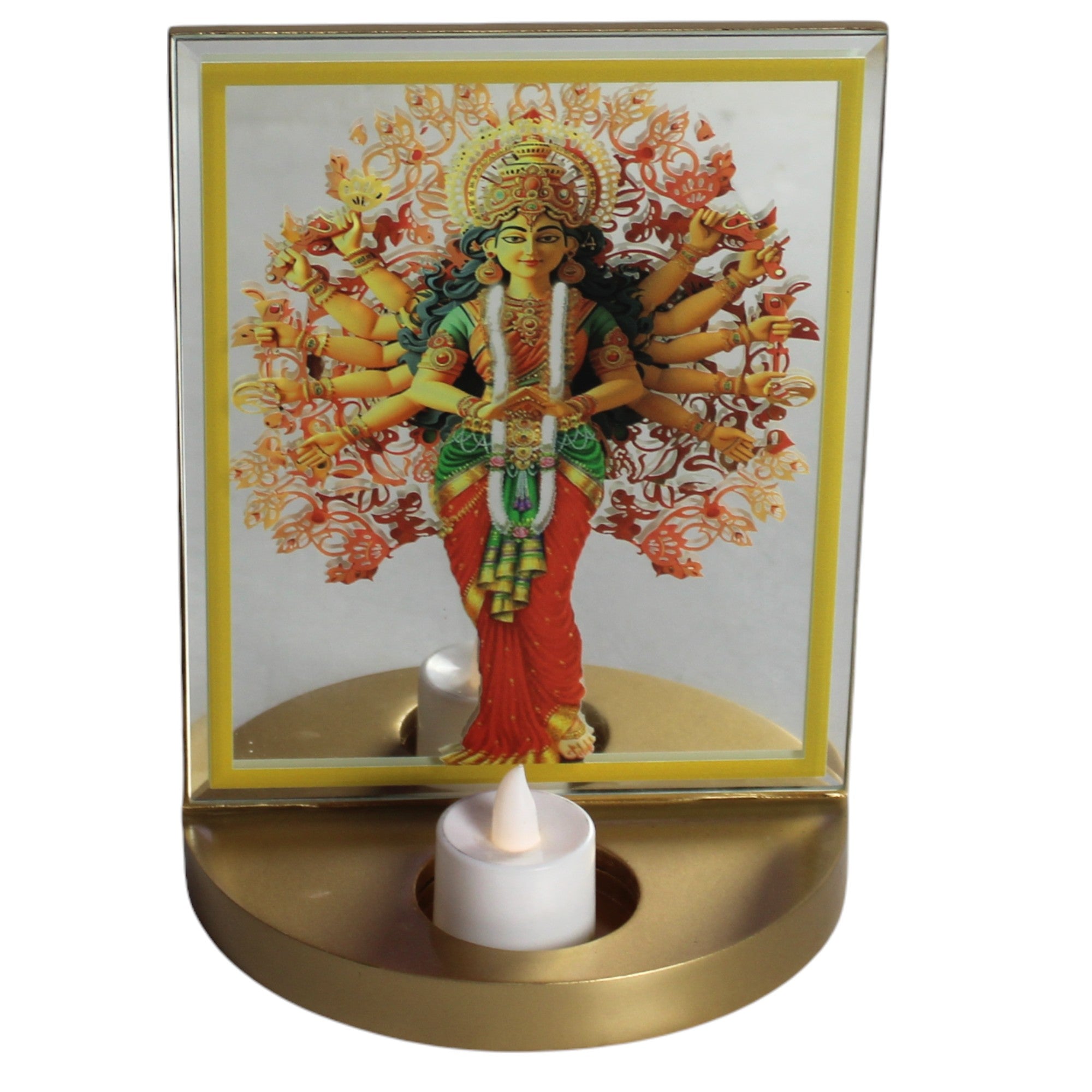 Designer Glass Mata Photo Frame for Navratri