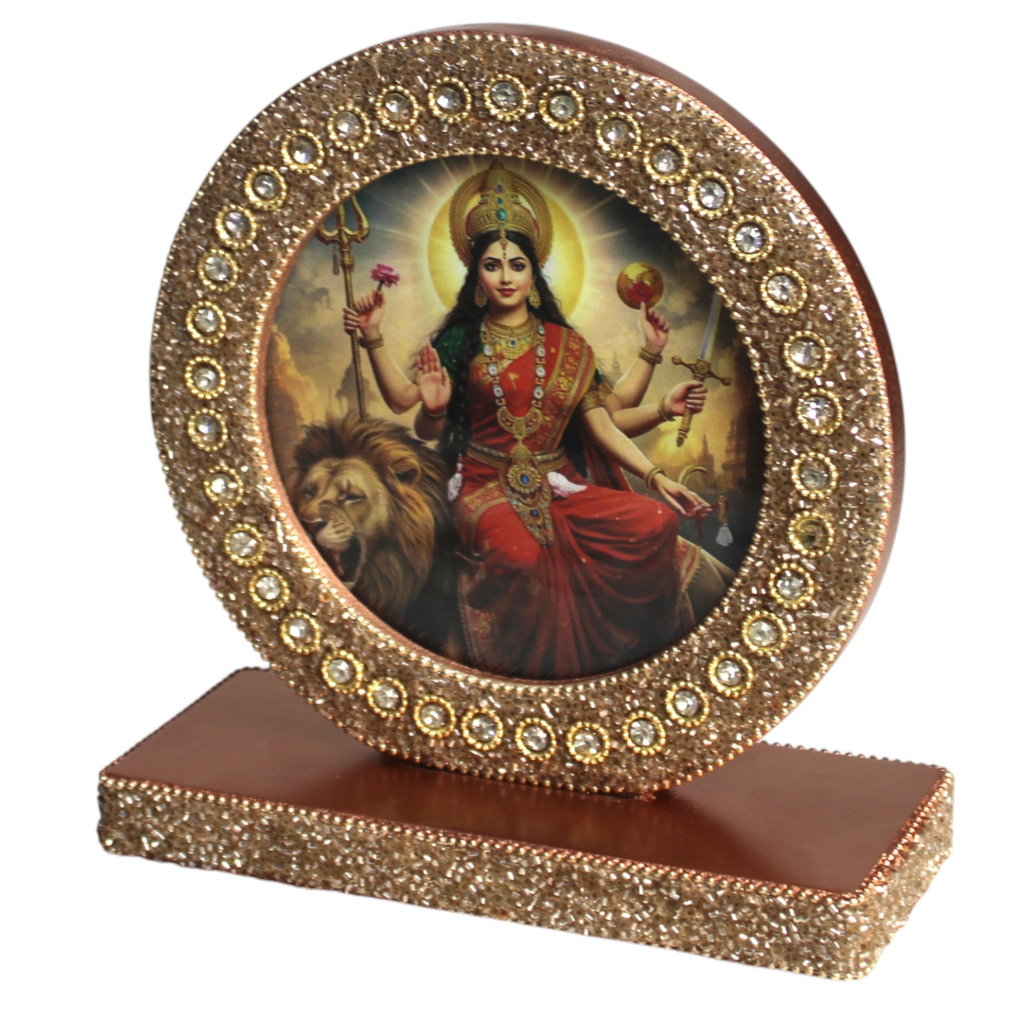 Sherawali Mata Tabletop Photo Frame for Blessings