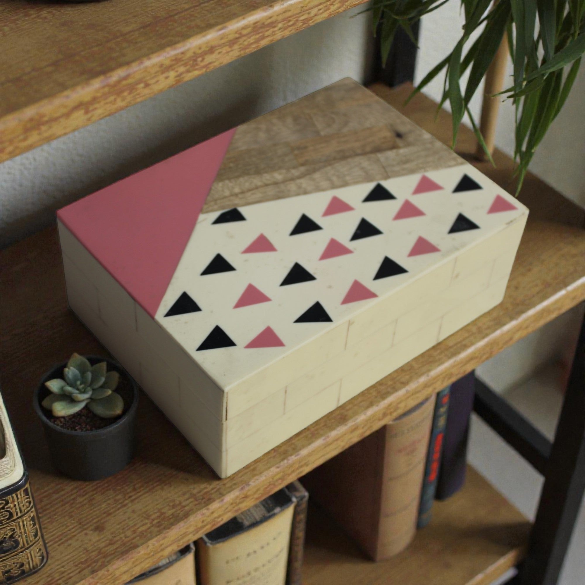 Geometric Fusion Inlay Jewellery Box