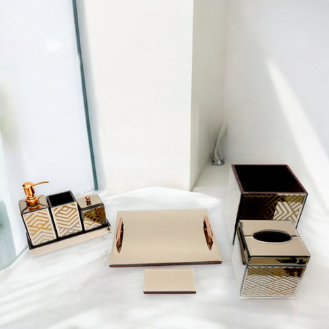 Modern Designer 8-Pieces Bathroom Accessory Set