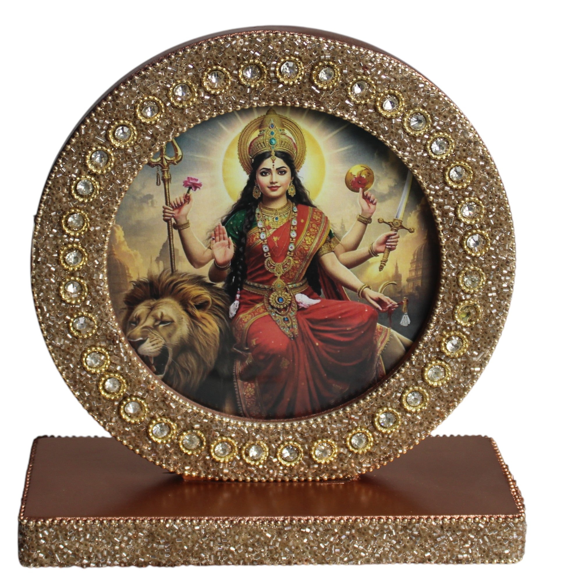 Sherawali Mata Tabletop Photo Frame for Blessings