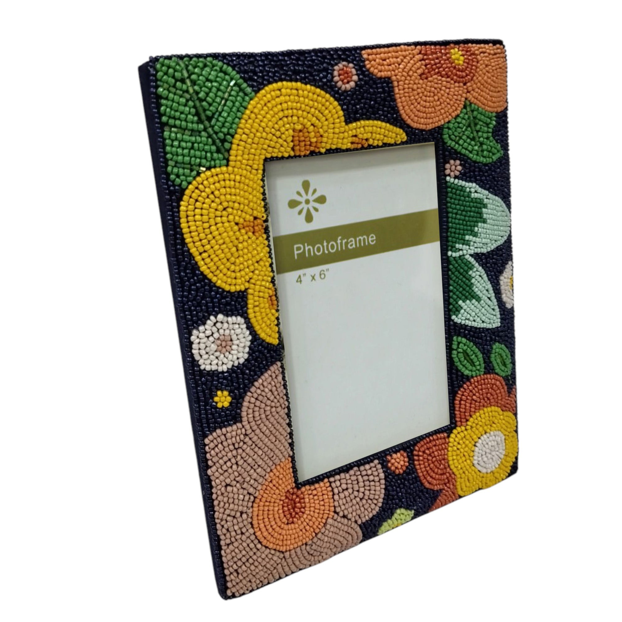 Hand Embroidered Designer Flower 4X6 Photo Frame