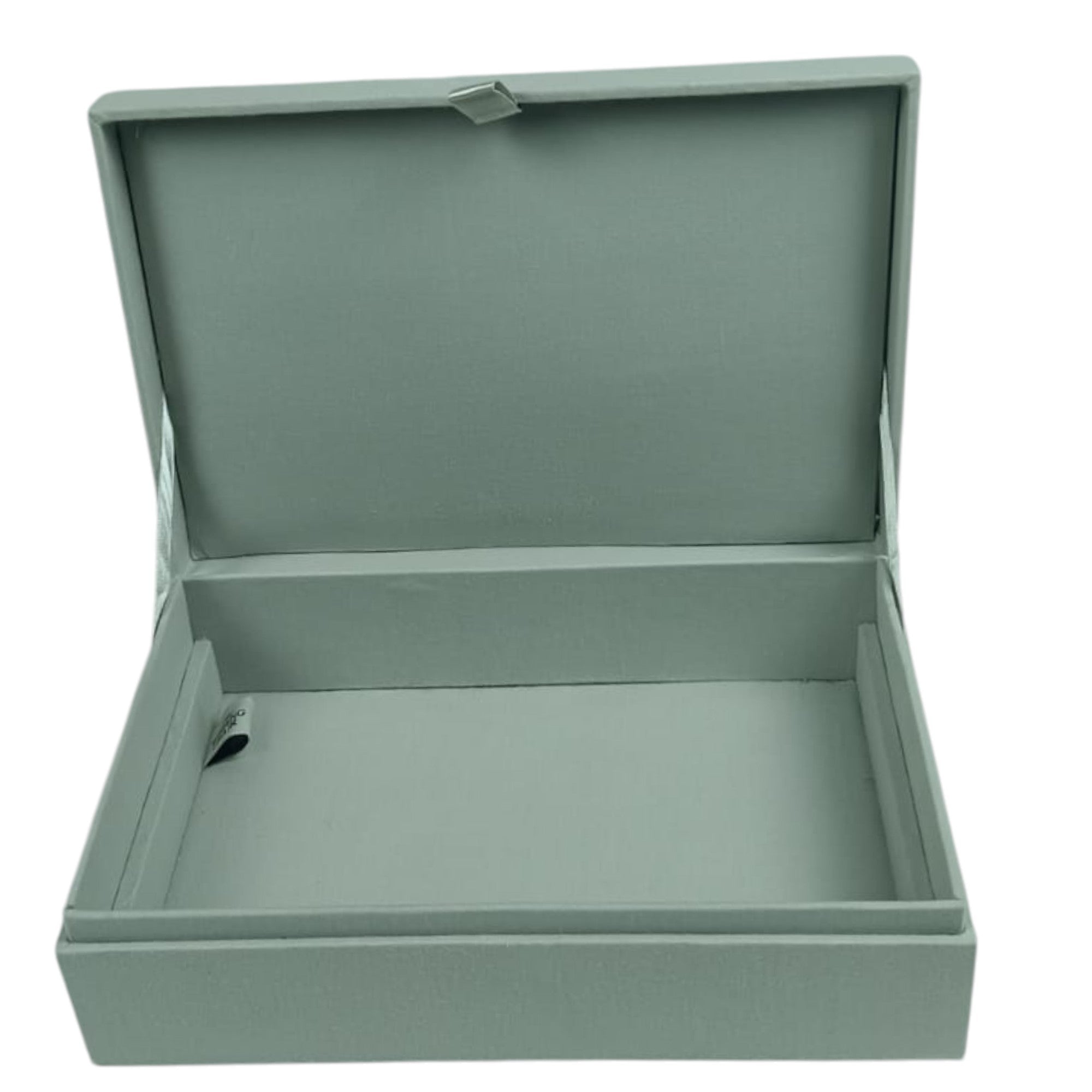 Elegant Sage Storage Box with Seed Bead Embroidery