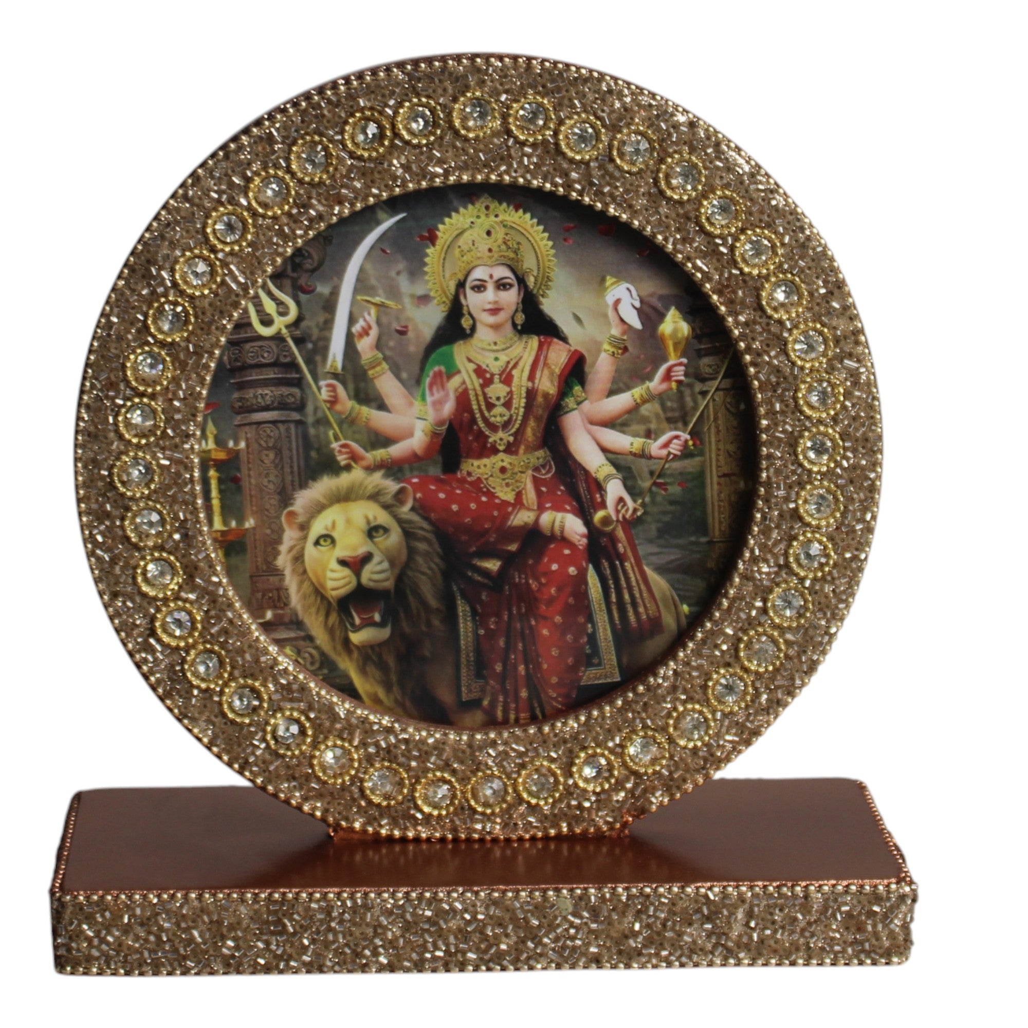 Sherawali Mata Tabletop Photo Frame for Blessings