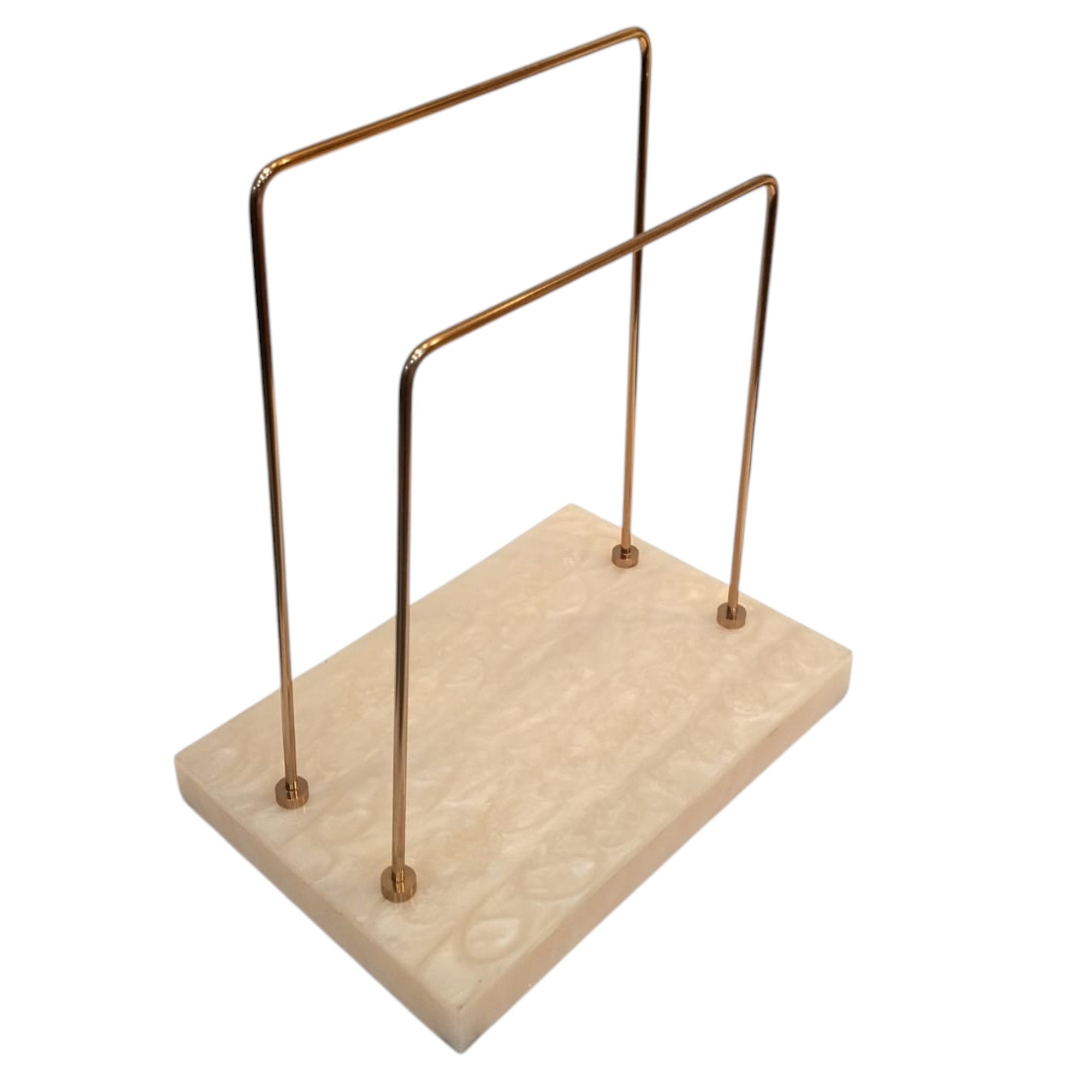 Premium Double Bar U Shaped Towel Stand with Resin Base