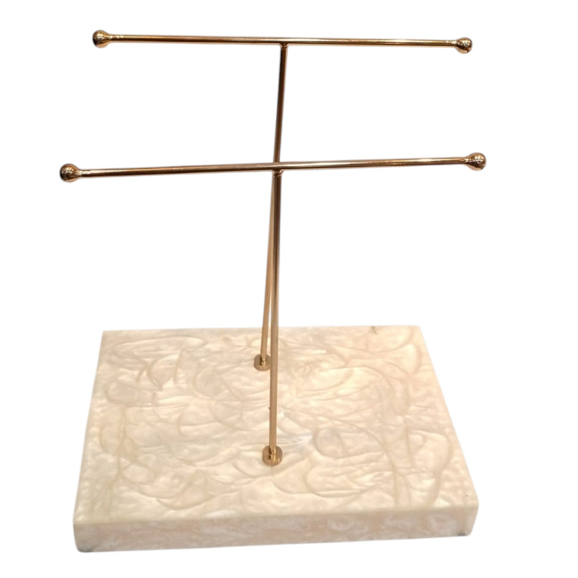  Premium Double Bar Hand Towel Stand with Resin Base 
