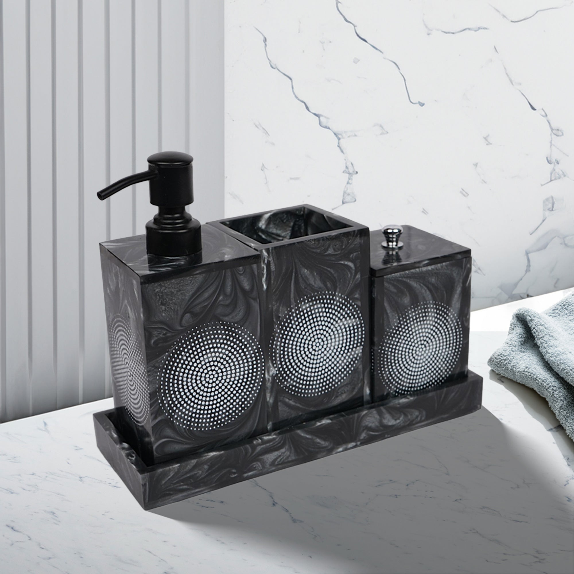 Modern Decorative Bathroom Accessories Set of 4 Pieces