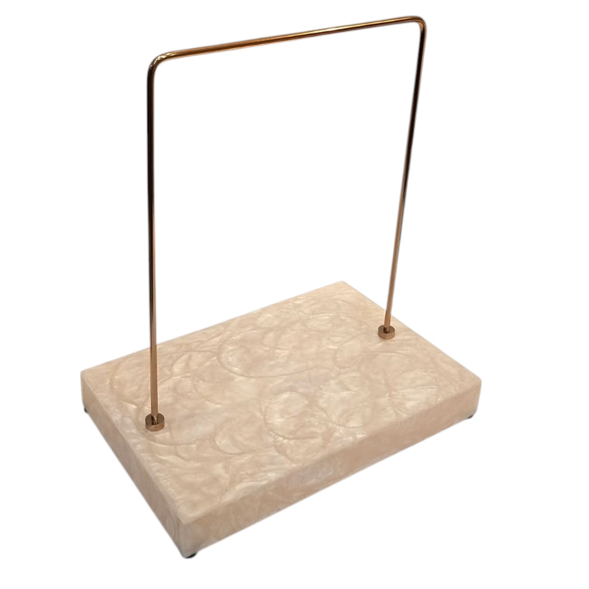 Premium Single Bar Countertop Towel Stand with Resin Marble Base