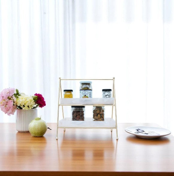 Two Tier Metal Serving Food Platter