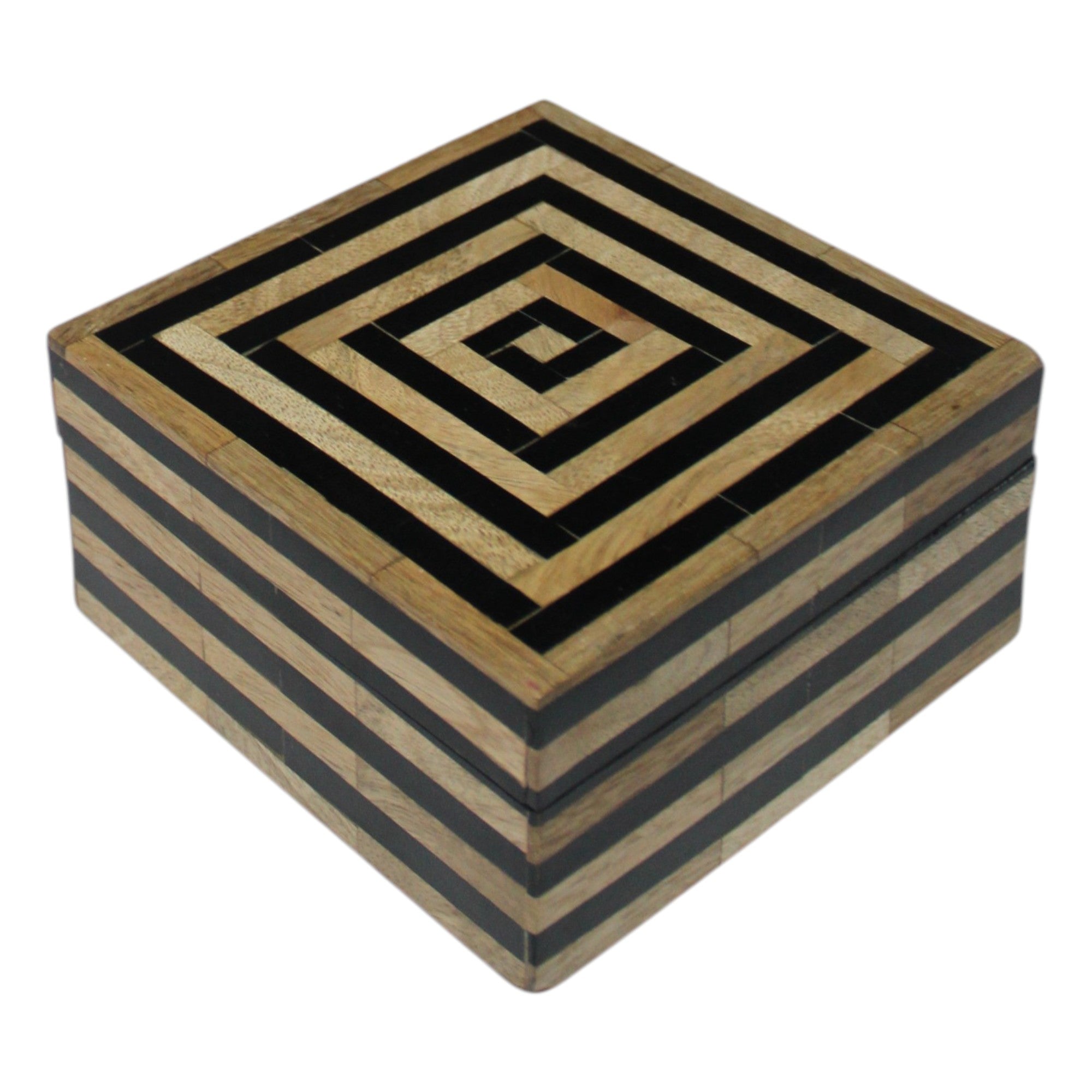 Artisan Inlay Geometric Jewellery Box