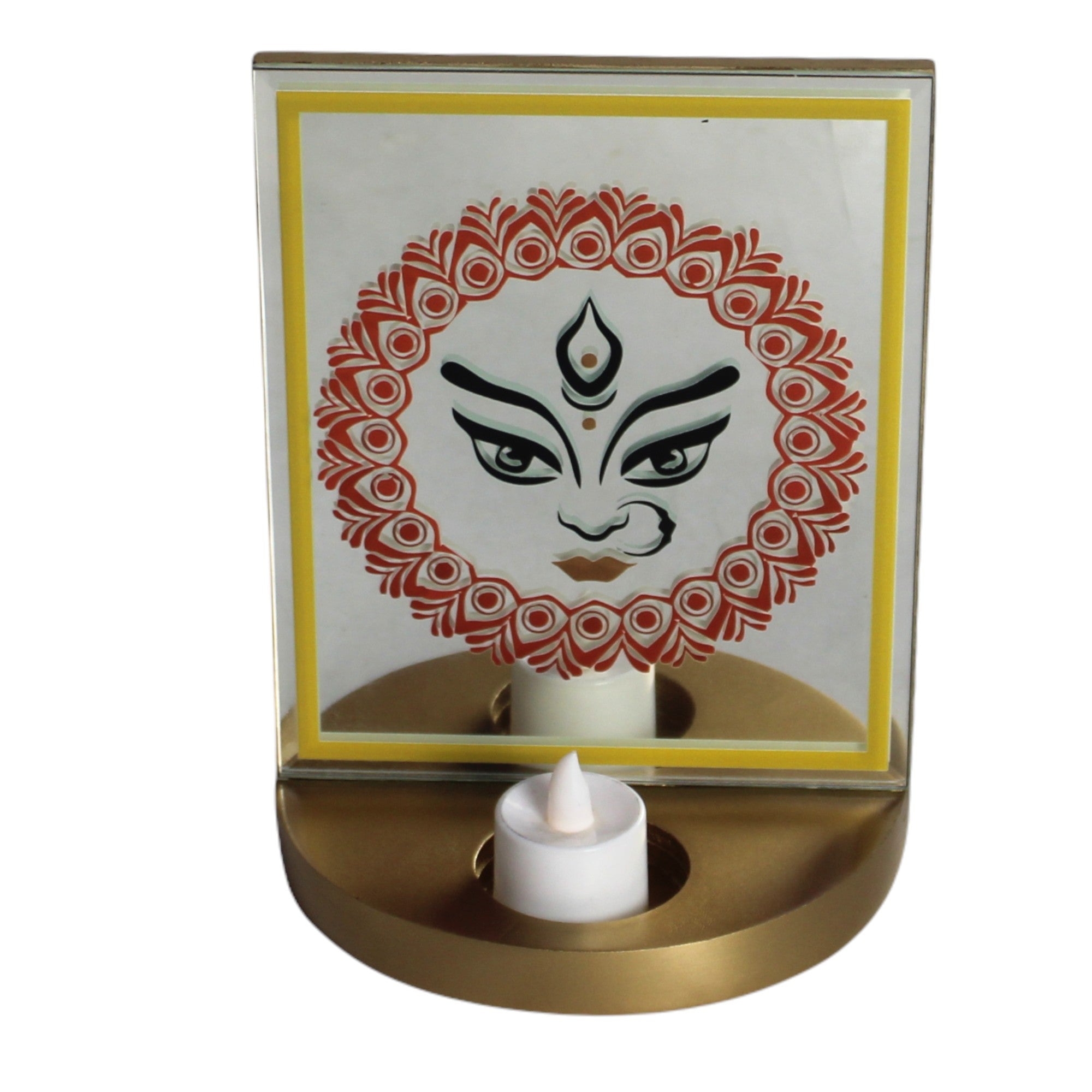 Designer Glass Mata Tabletop for Navratri
