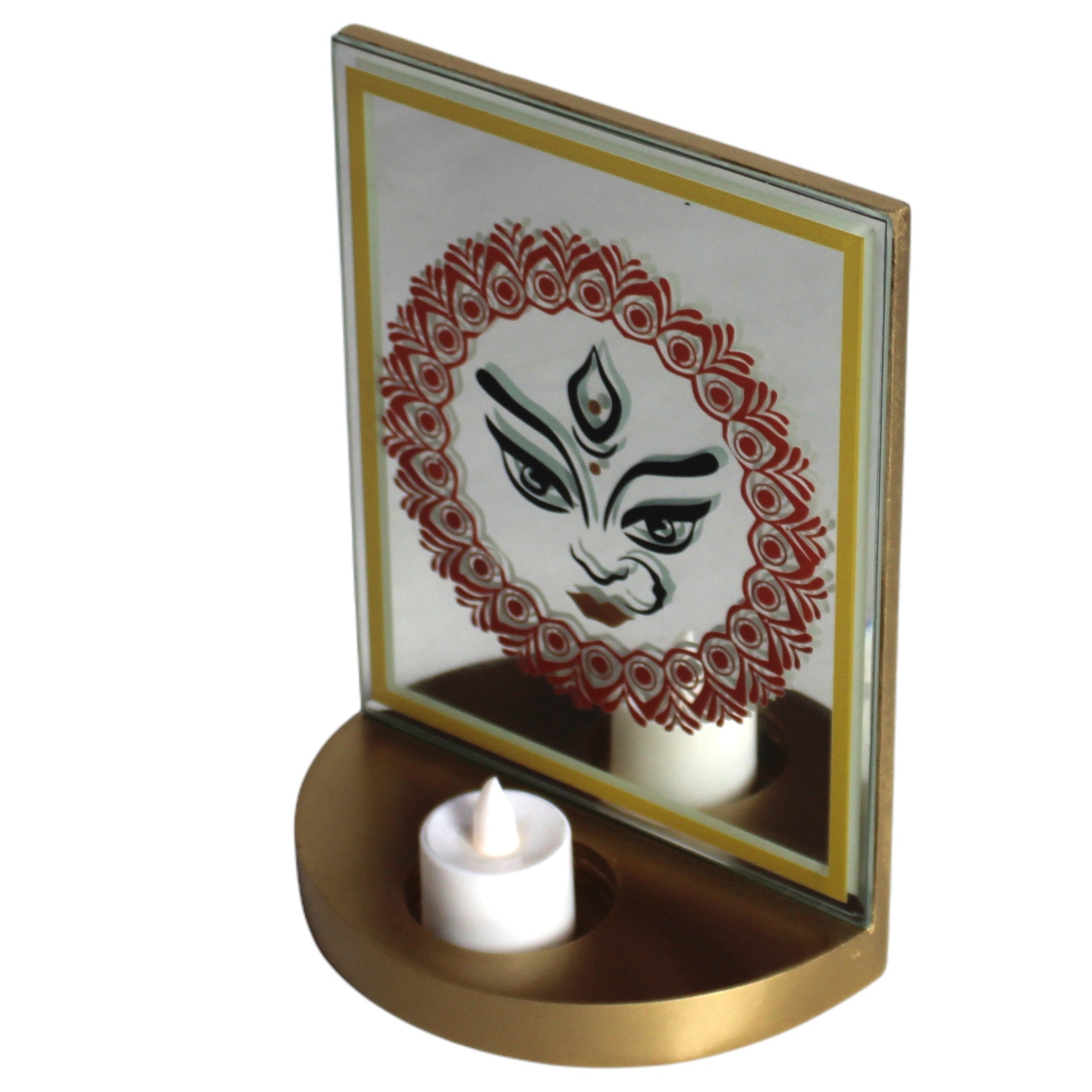 Designer Glass Mata Tabletop for Navratri