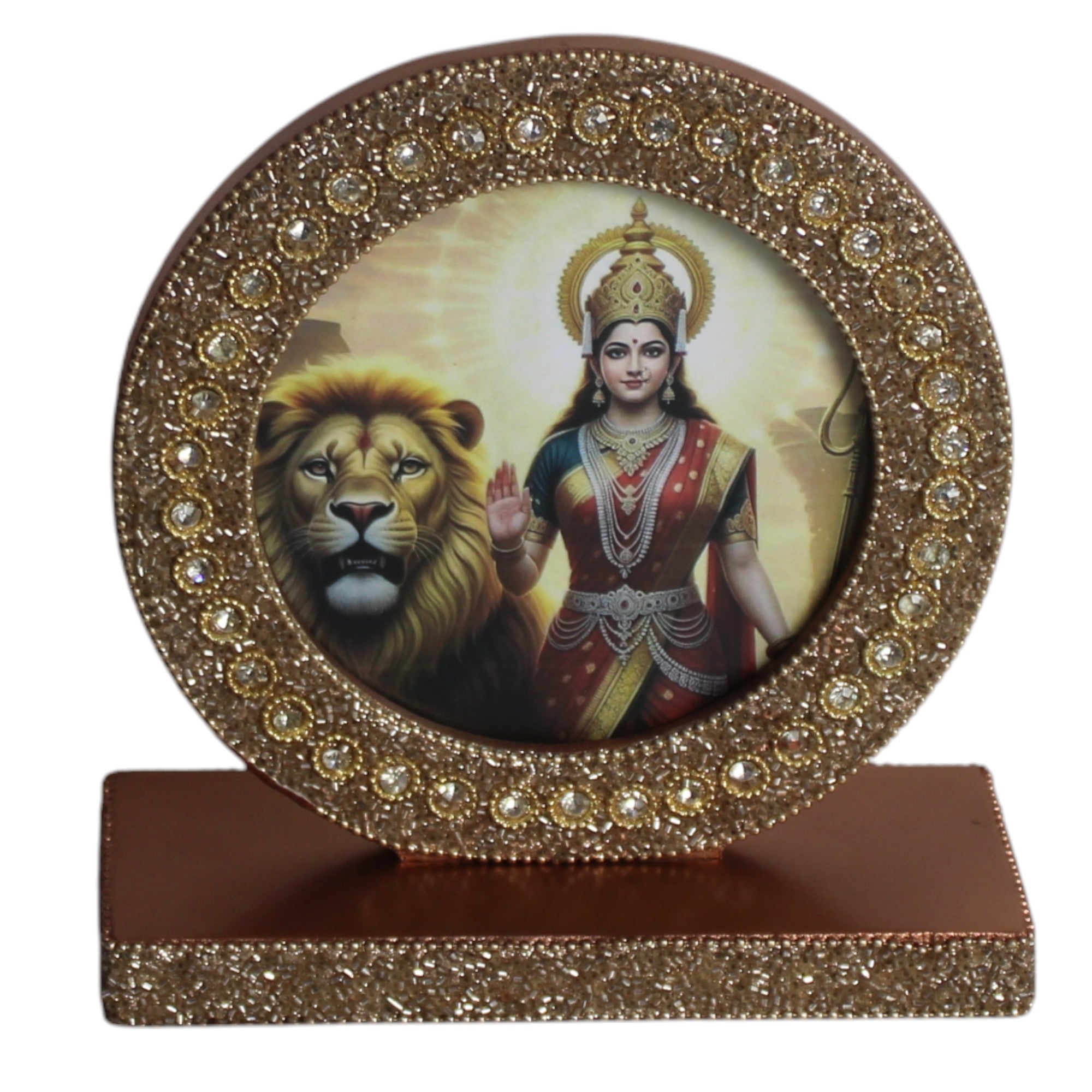 Sherawali Mata Tabletop Photo Frame for Blessings