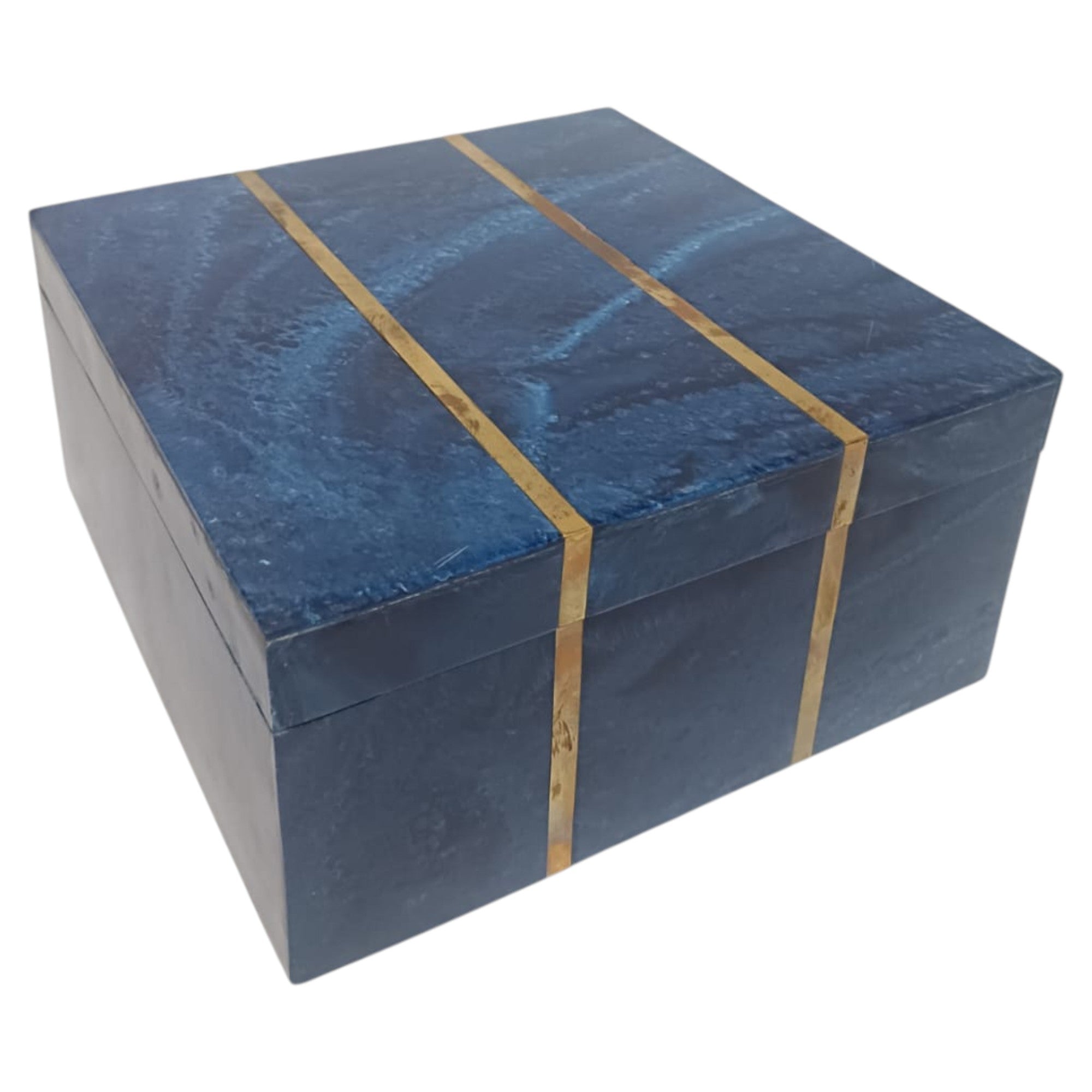  Blue and Gold Decorative Jewellery Box 