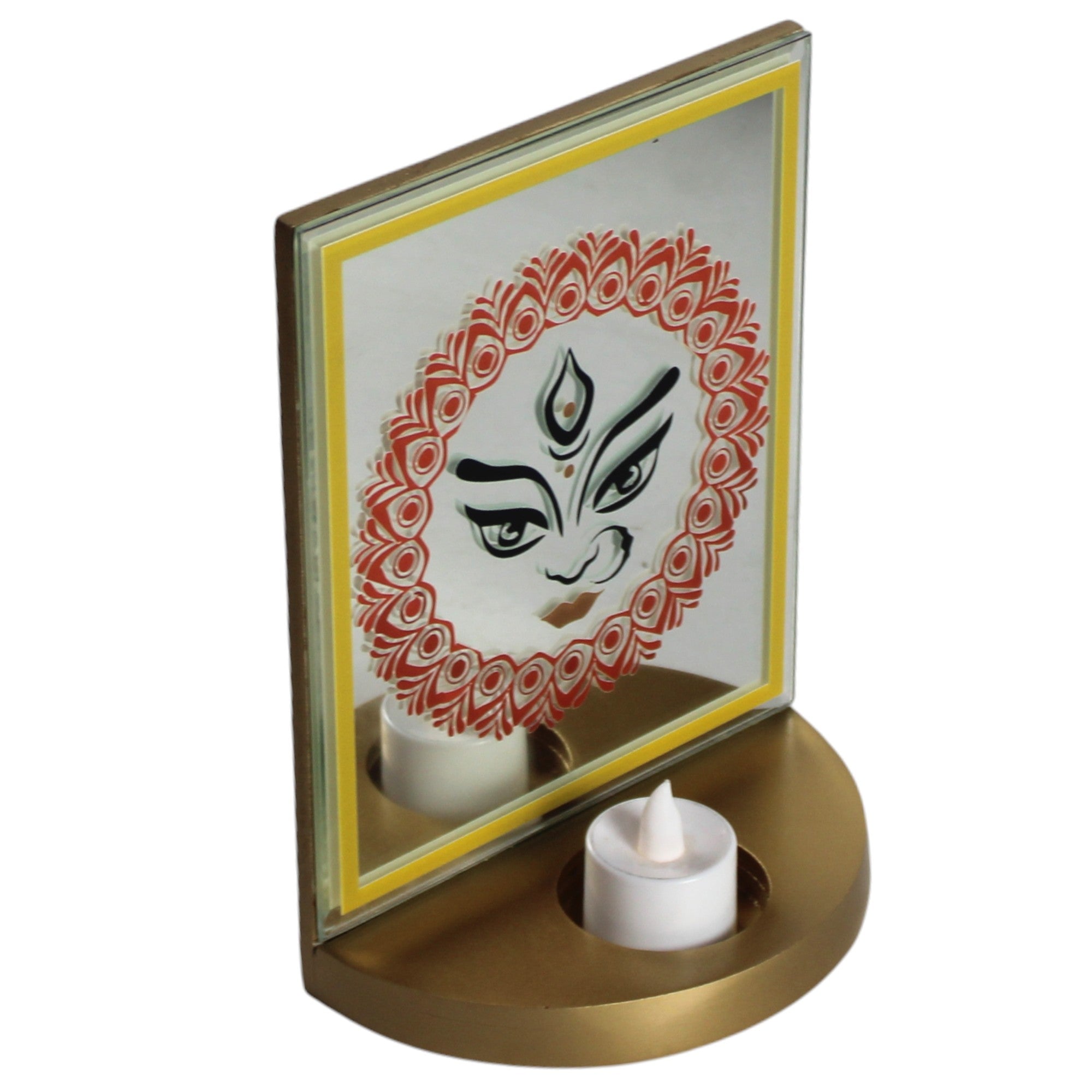 Designer Glass Mata Tabletop for Navratri