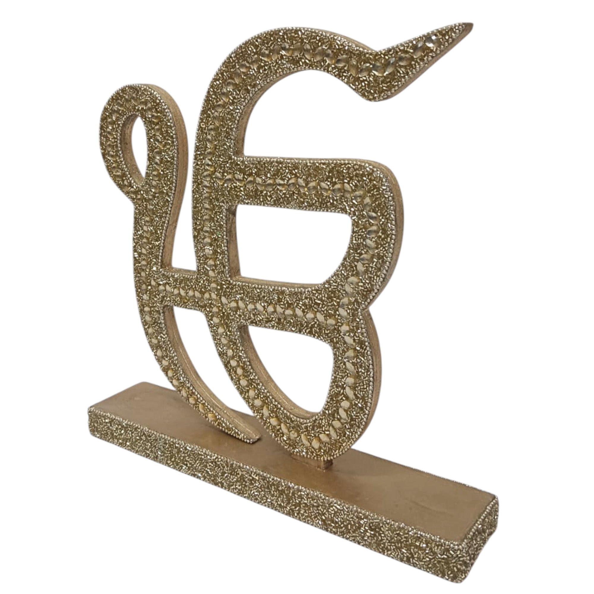 Golden Beaded "Ek Onkar" Table Top