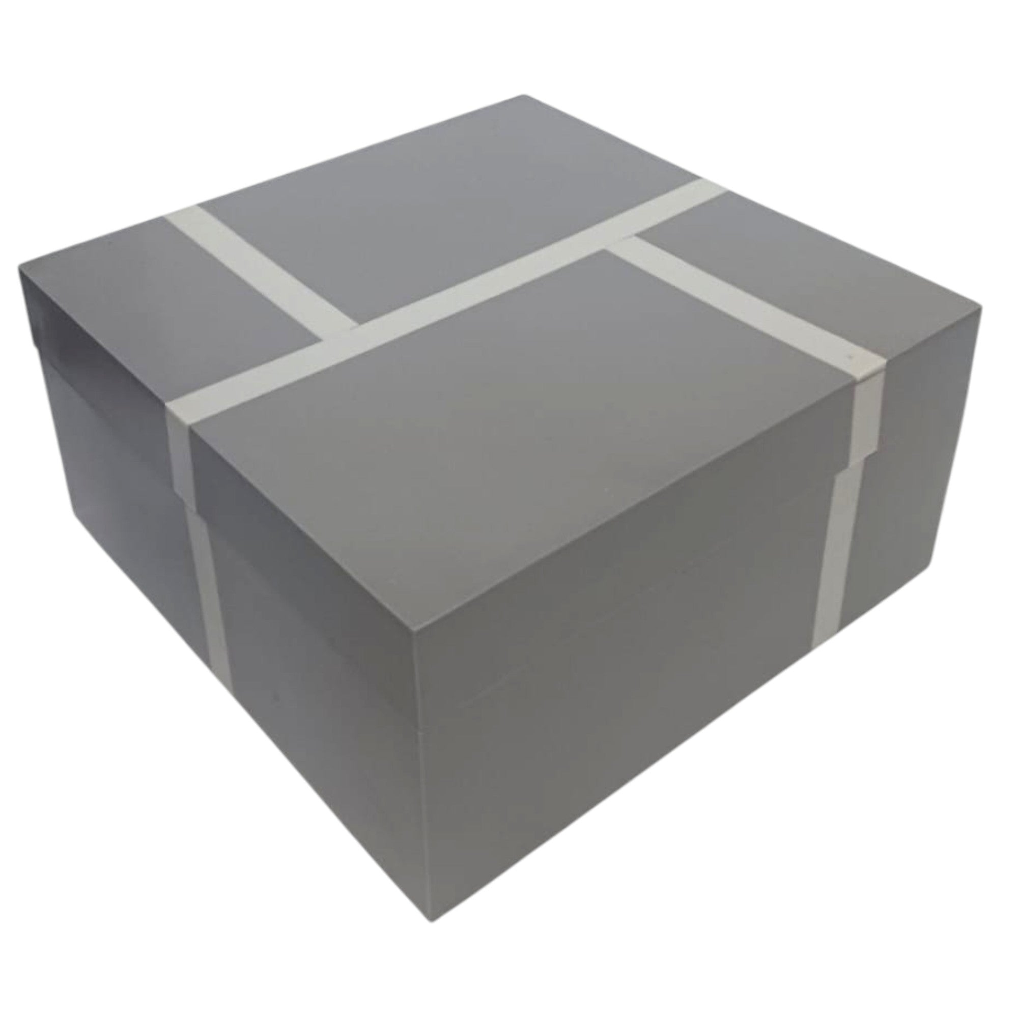 Simple Grey Box with White Lines