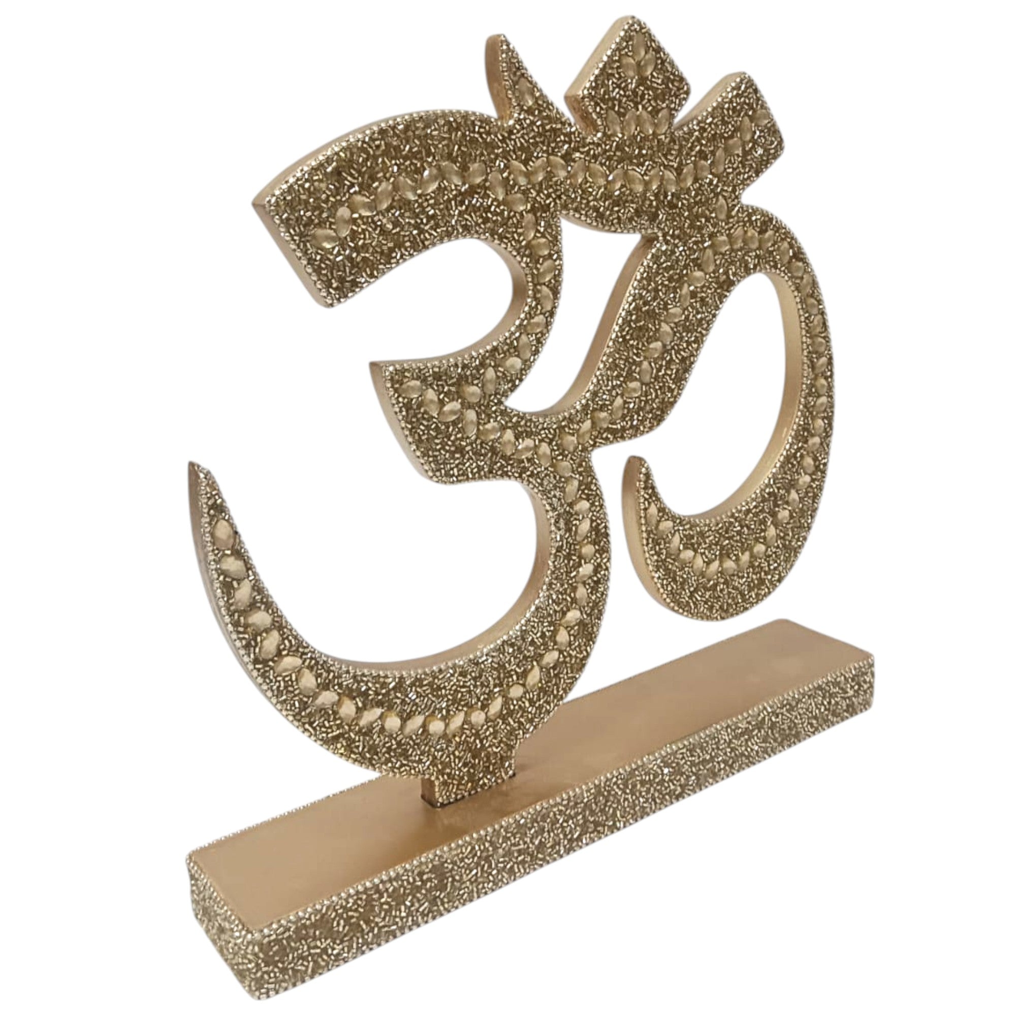 Goldenen beaded 'OM' Table Top