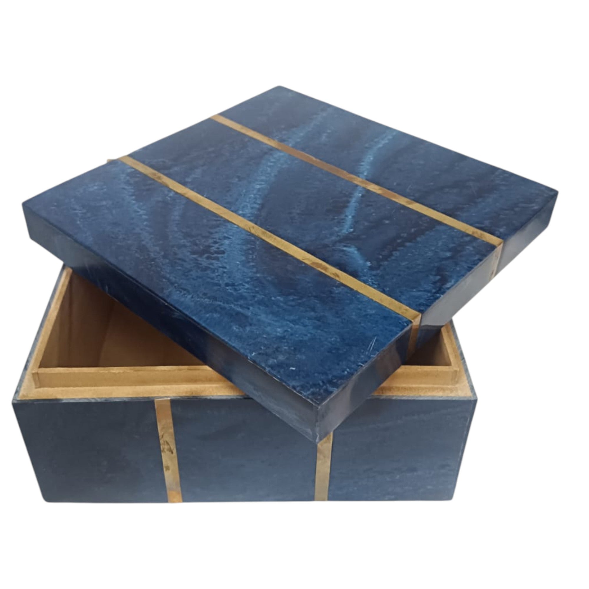 Blue and Gold Decorative Jewellery Box