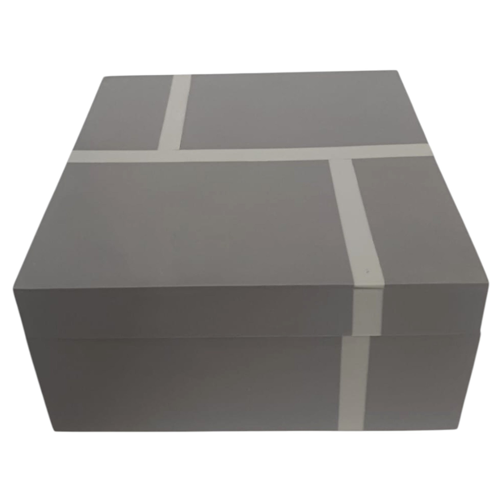 Simple Grey Box with White Lines