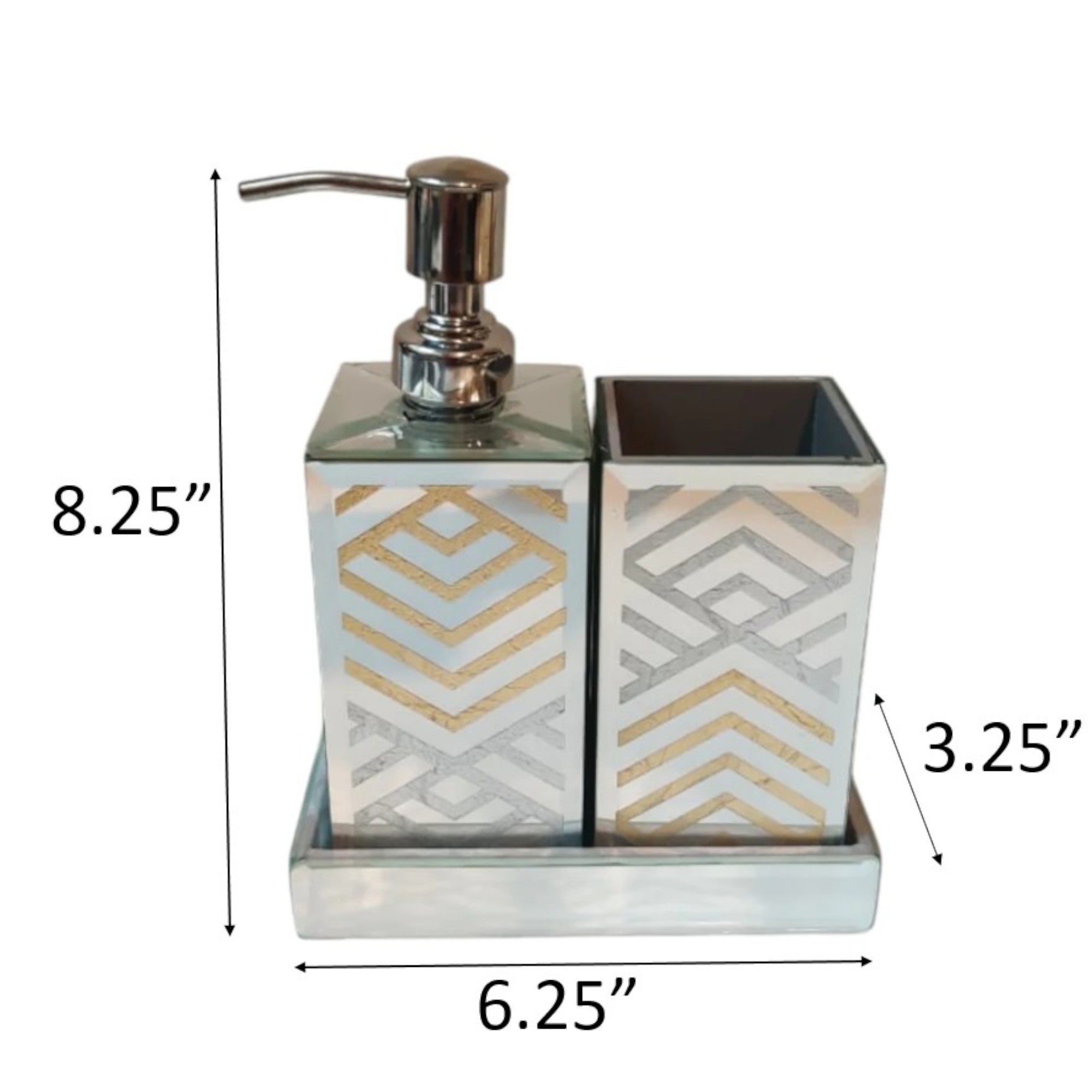 Two-Pieces Silver Bathroom Set for Modern Bathrooms