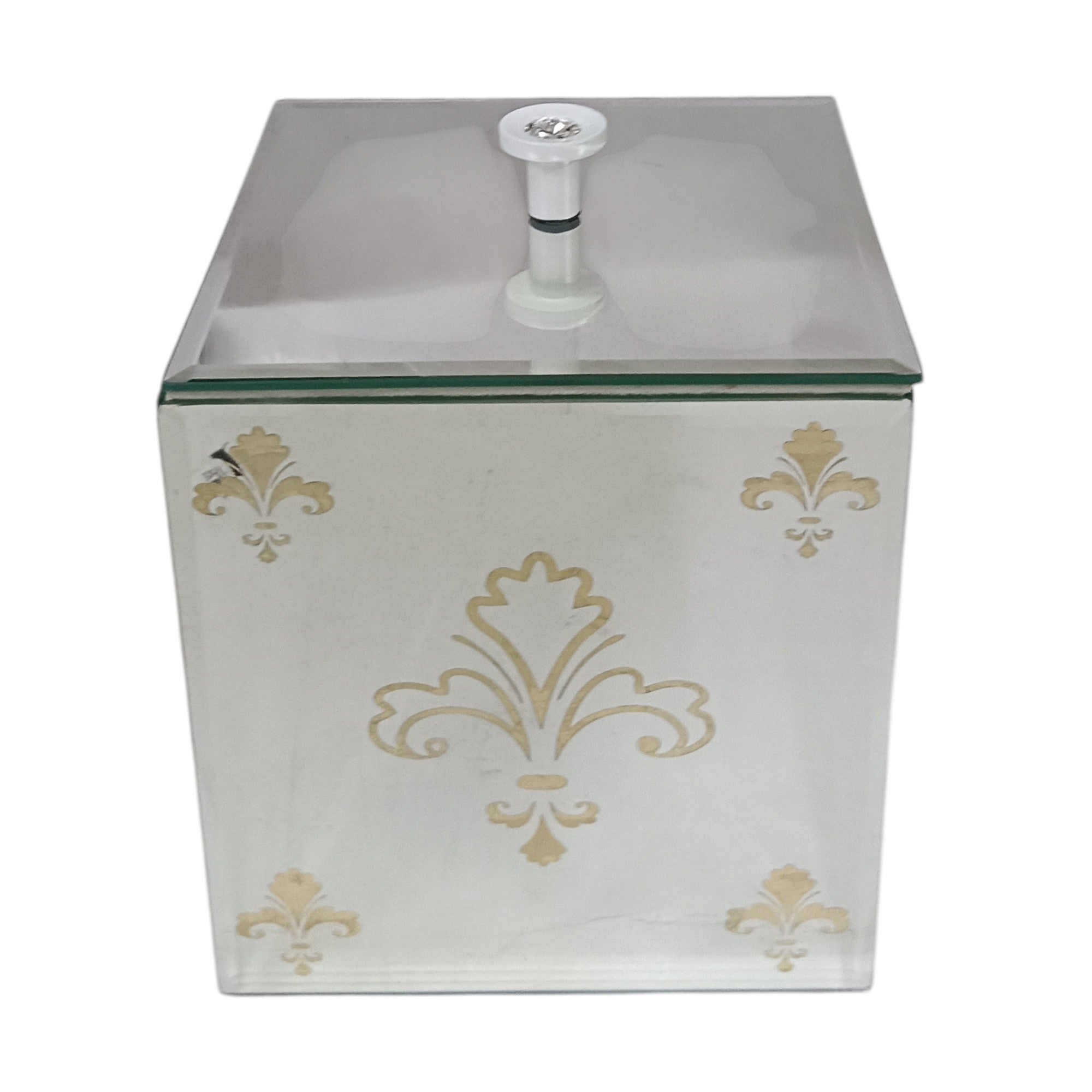 Designer Silver Mirror Dustbin with Lid