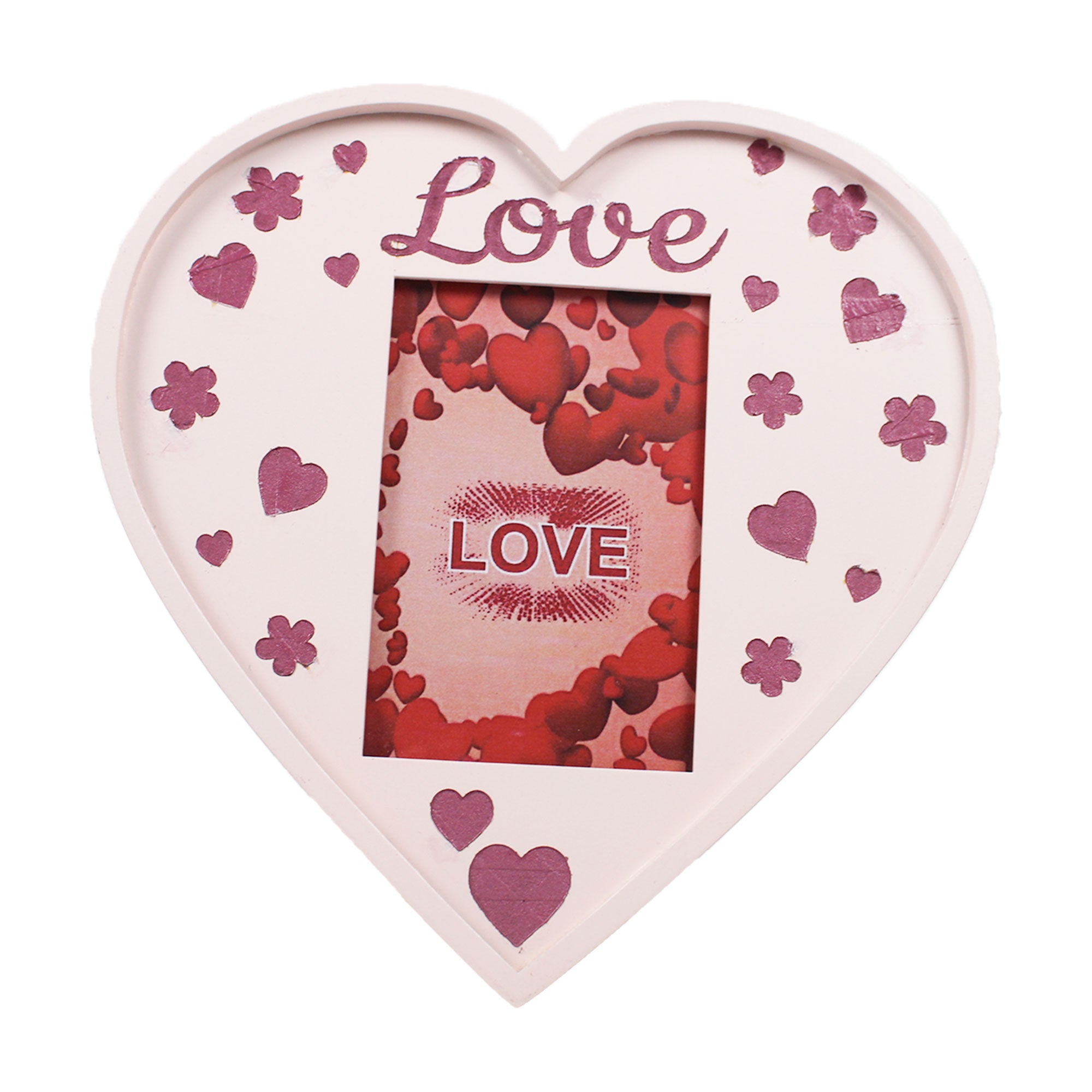  Engraved "Love & Hearts" Picture Frame - Best Gift for Valentine-s Day 