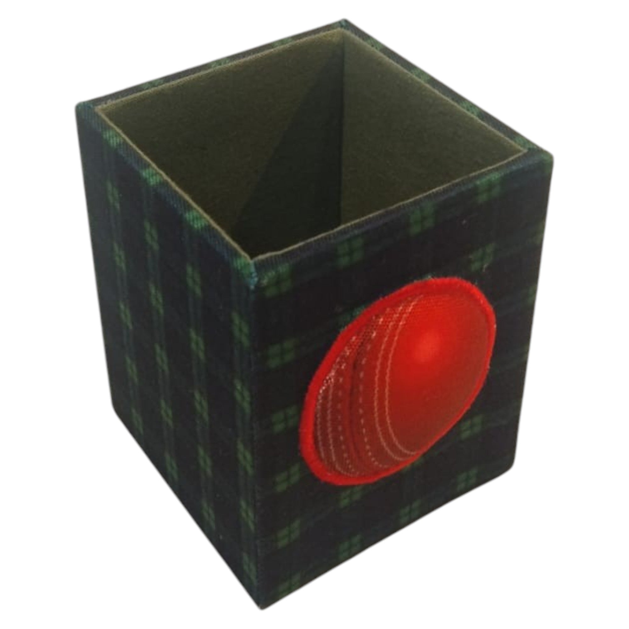  Premium Glass Pen Holder with Cricket Design 