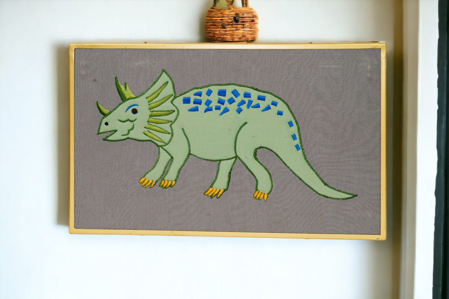 Embroidered Dinosaur Wall Décor