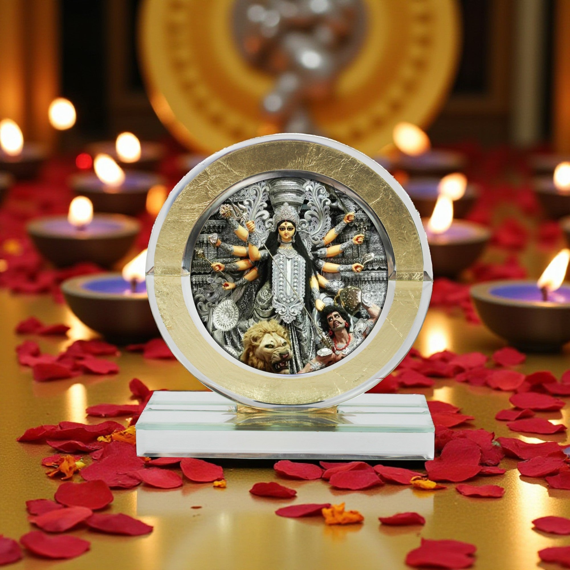 Mahishasur Mardini Mata Photo Frame for Blessings