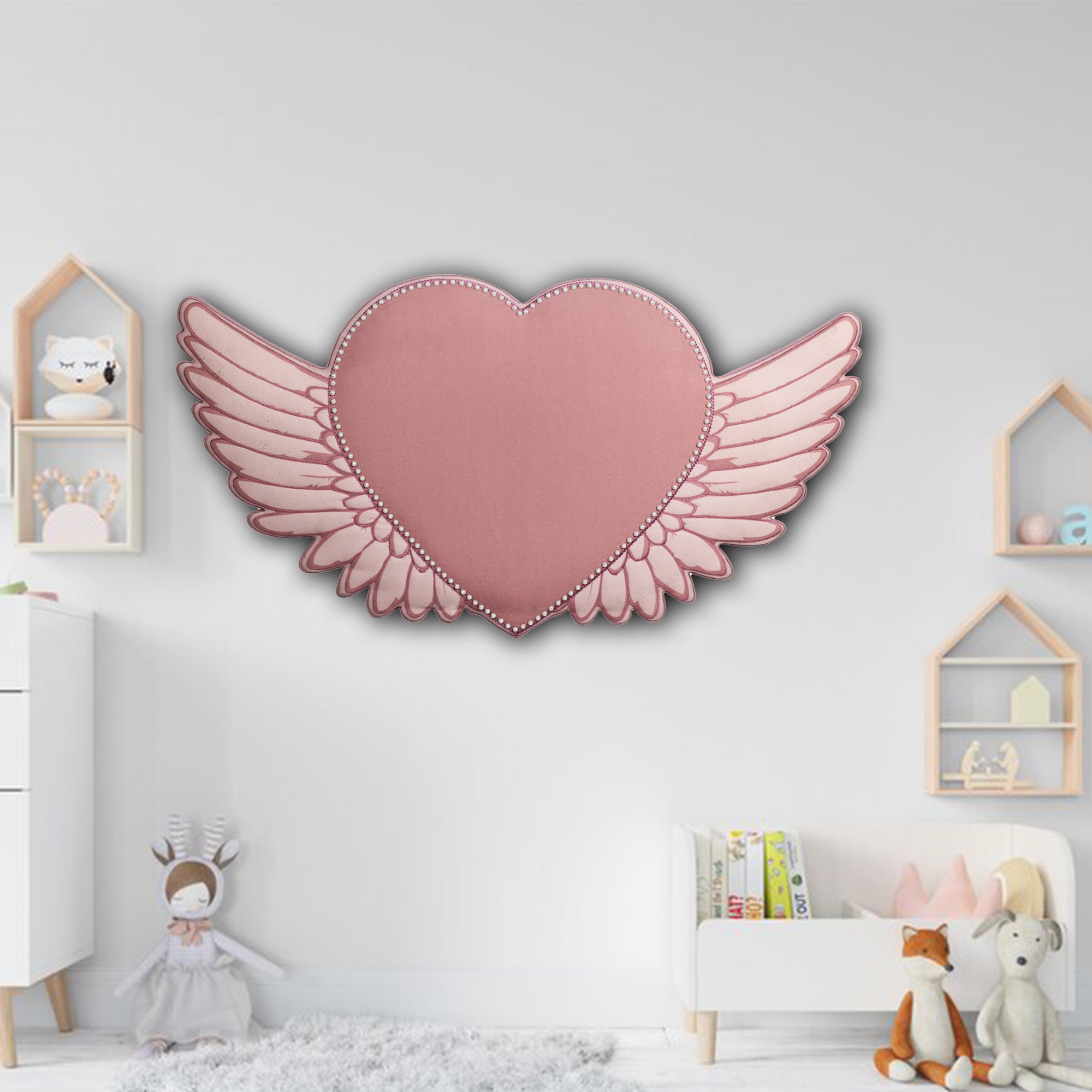 Heart With Wings Shaped Pin Board for Kids