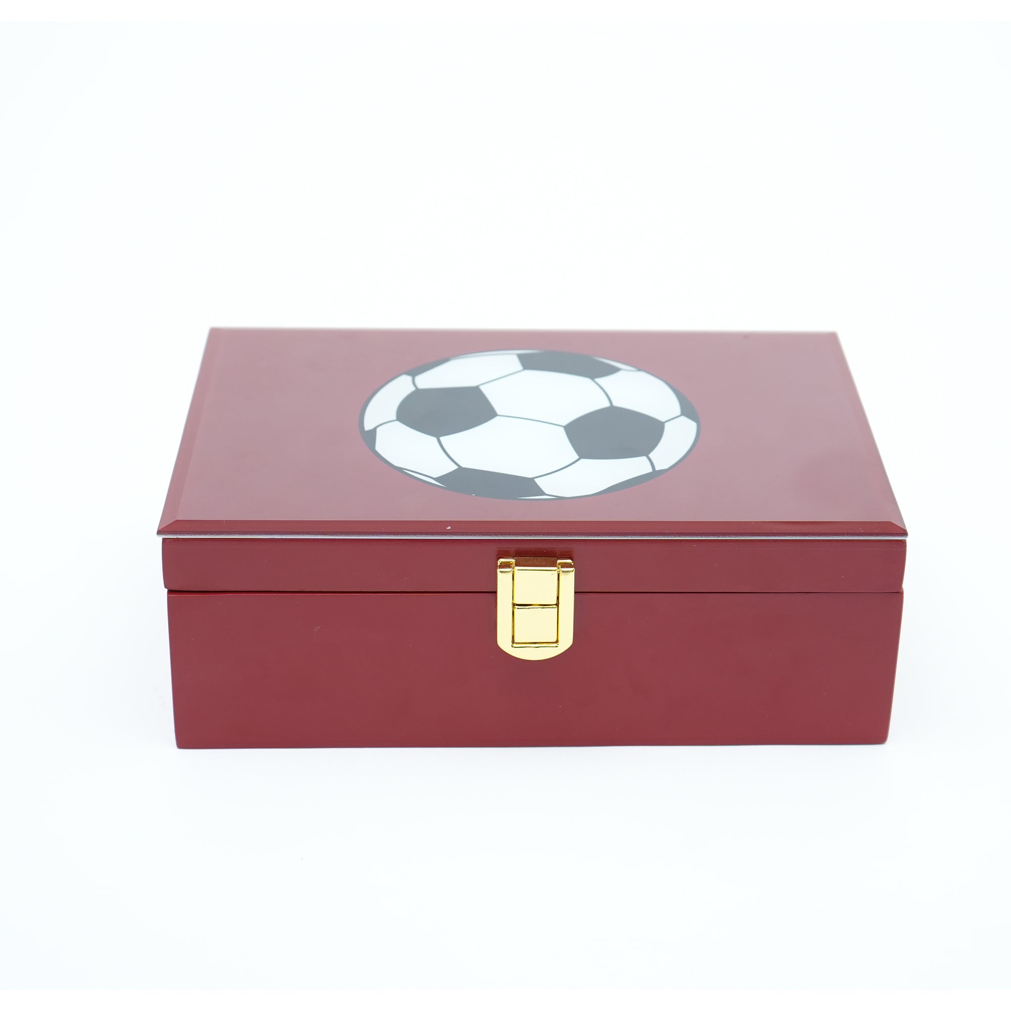 Football Design Lacquered Glass Storage Box