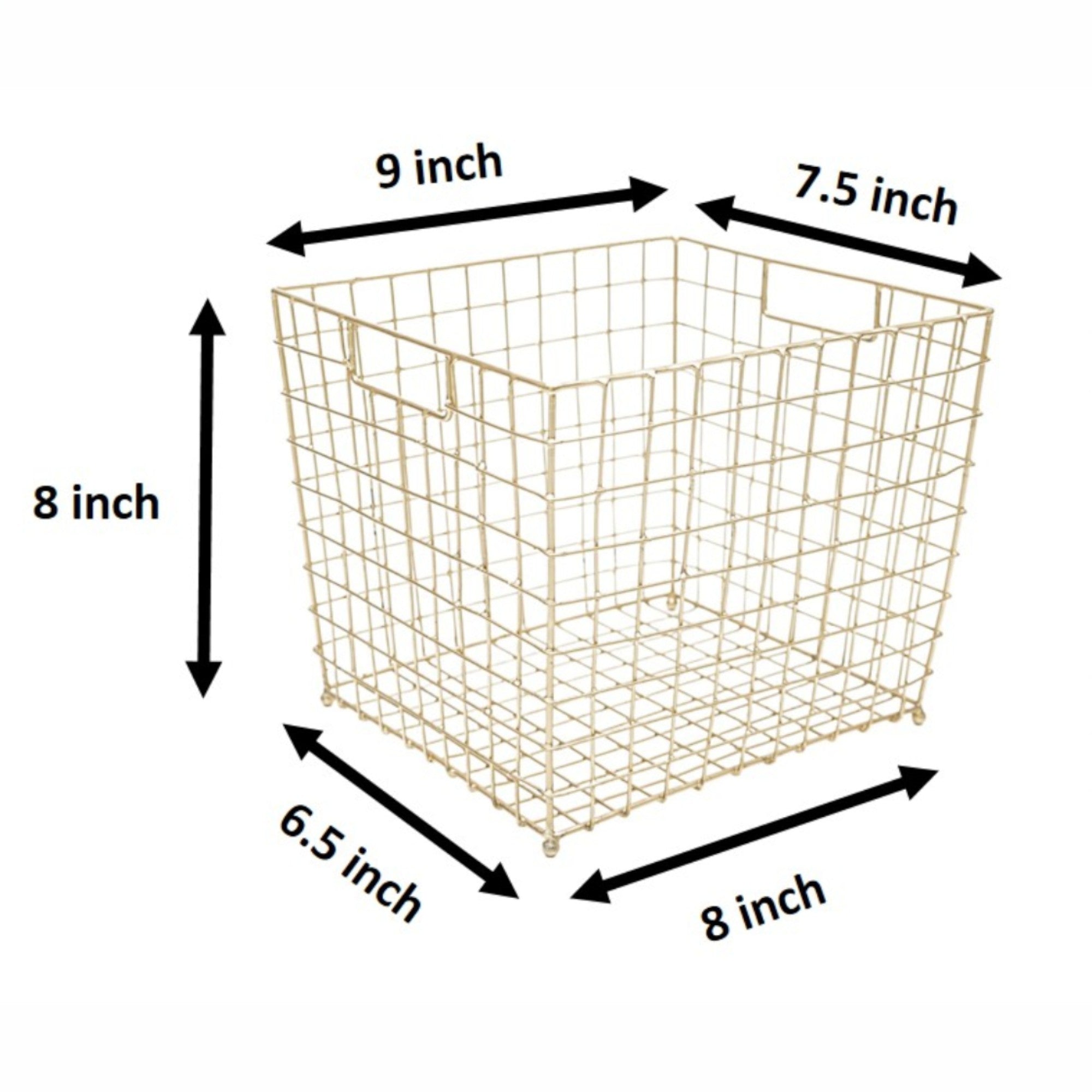 Golden Multi-purpose Metal Medium Basket