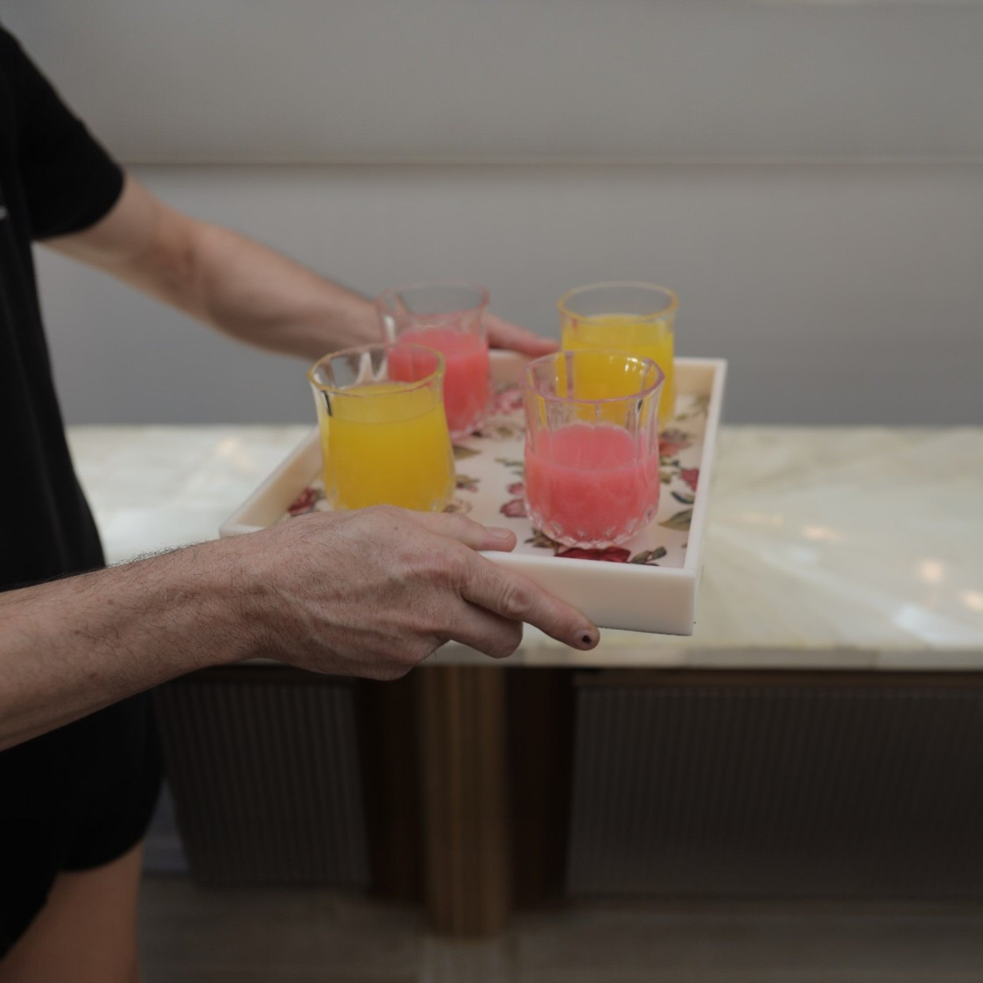 Designer Made Rose Flower Tray